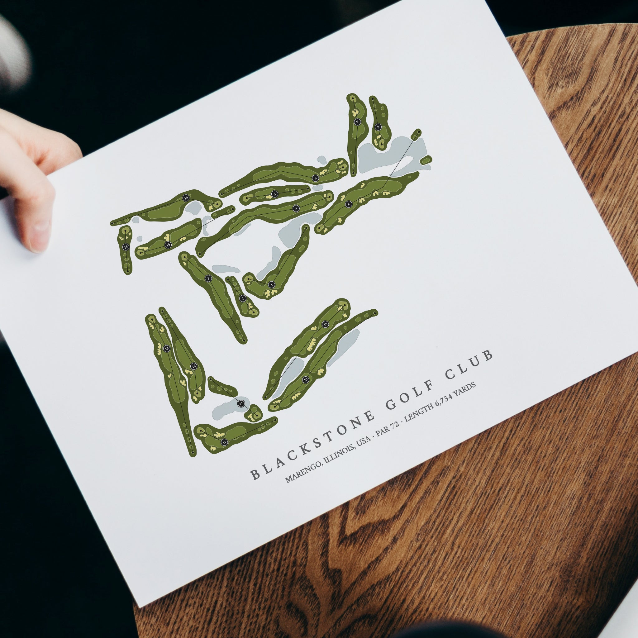 Blackstone Golf Club | Golf Course Map | With Laptop