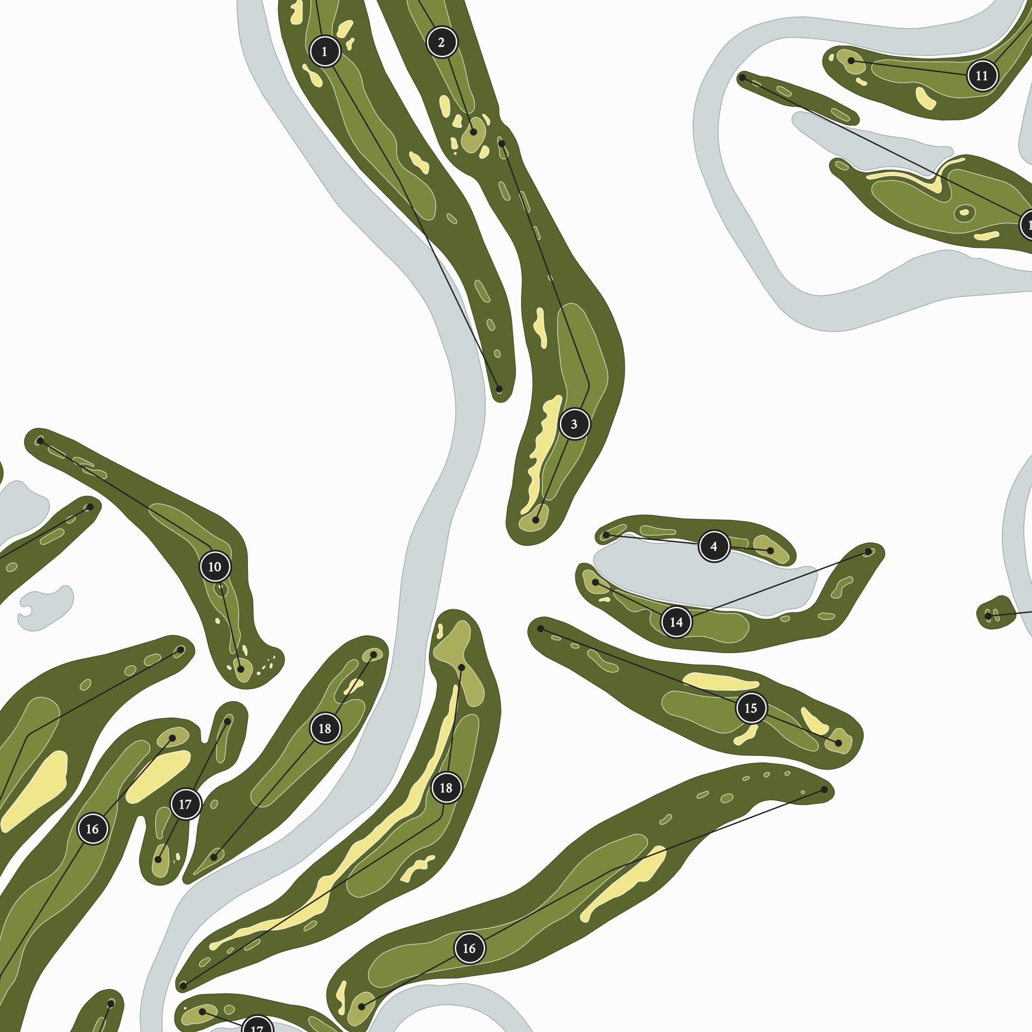 Blackwolf Run | Golf Course Map | Close Up