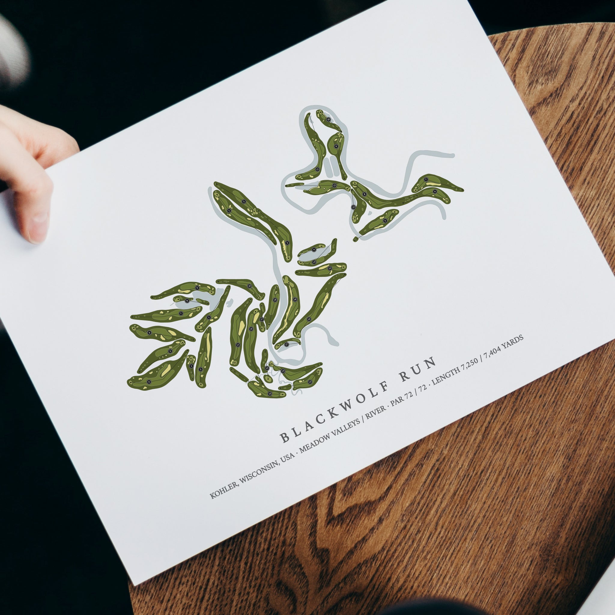 Blackwolf Run | Golf Course Map | With Laptop