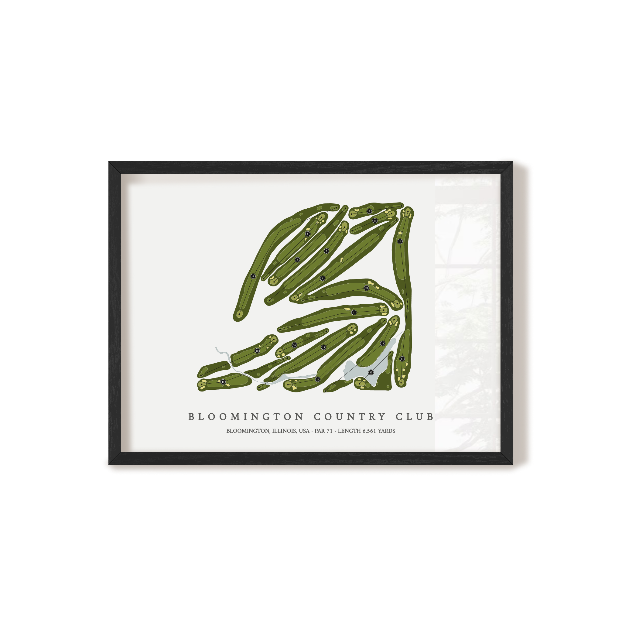Bloomington Country Club | Golf Course Print | Black Frame