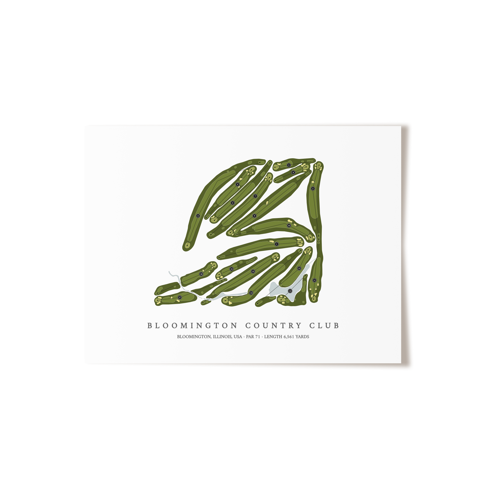 Bloomington Country Club | Golf Course Print | Unframed