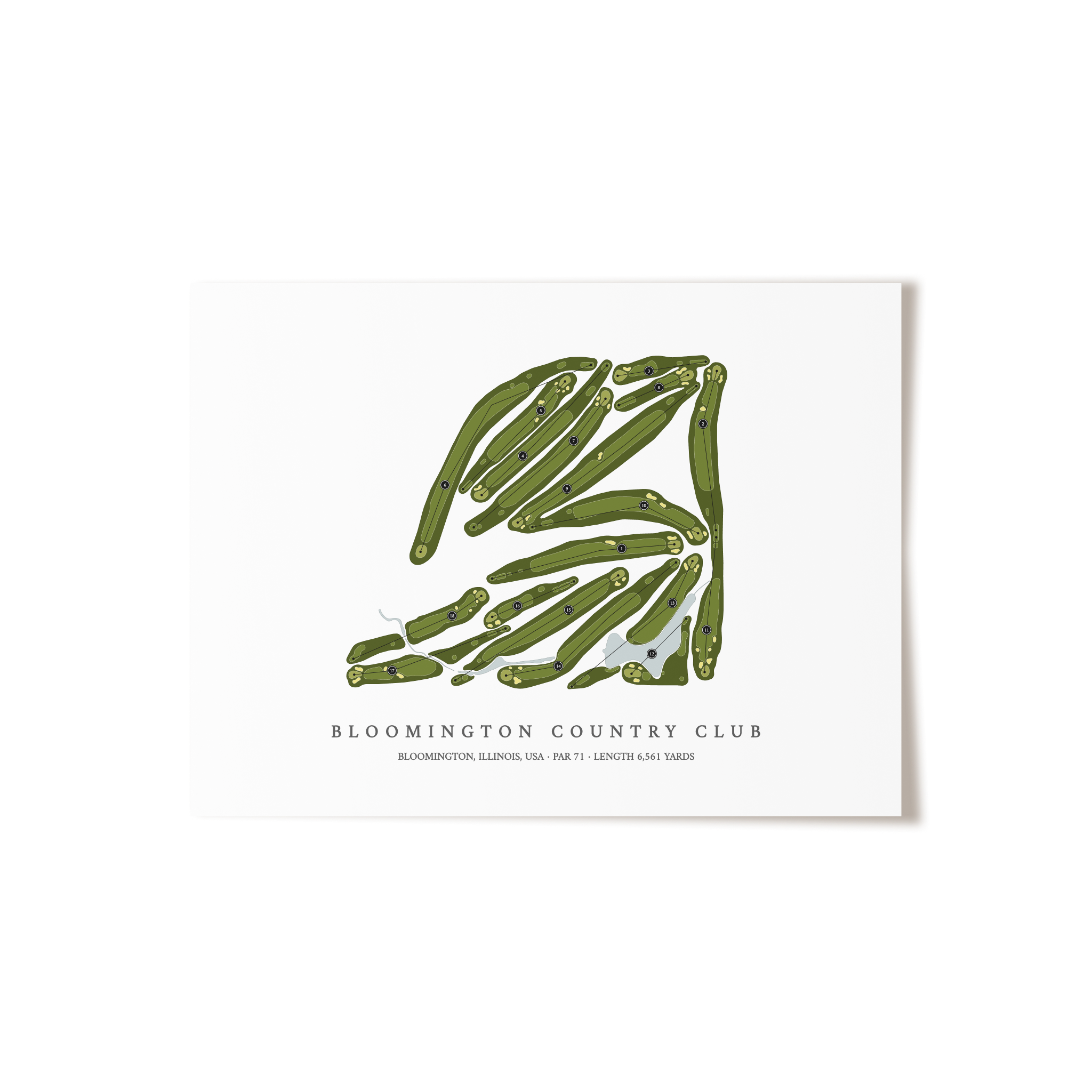 Bloomington Country Club | Golf Course Print | Unframed