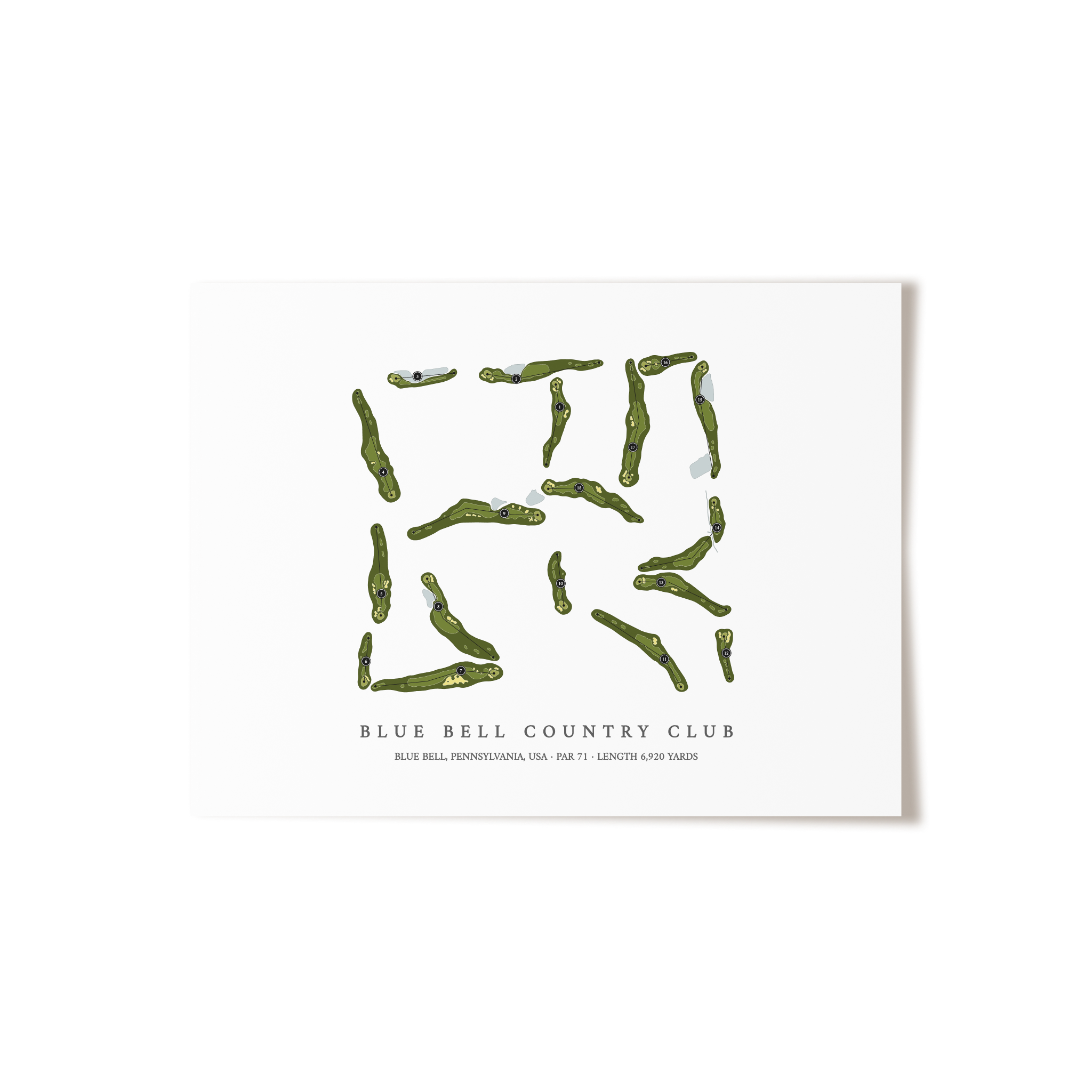 Blue Bell Country Club | Golf Course Print | Unframed