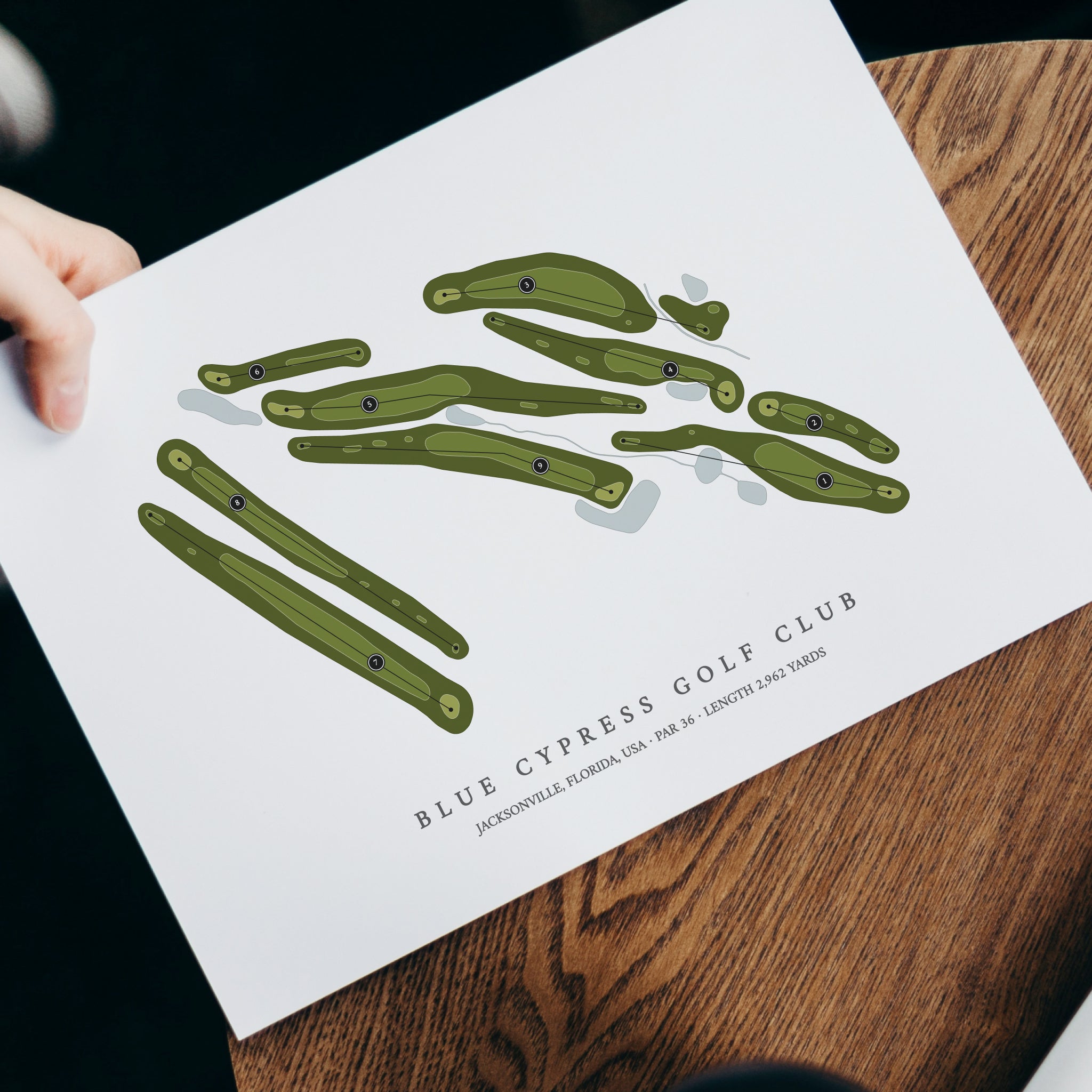 Blue Cypress Golf Club | Golf Course Map | With Laptop