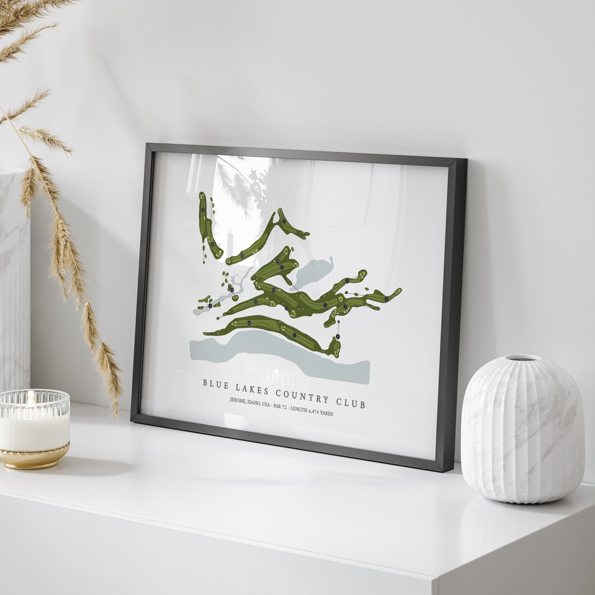 Blue Lakes Country Club | Golf Course Print | On+Table