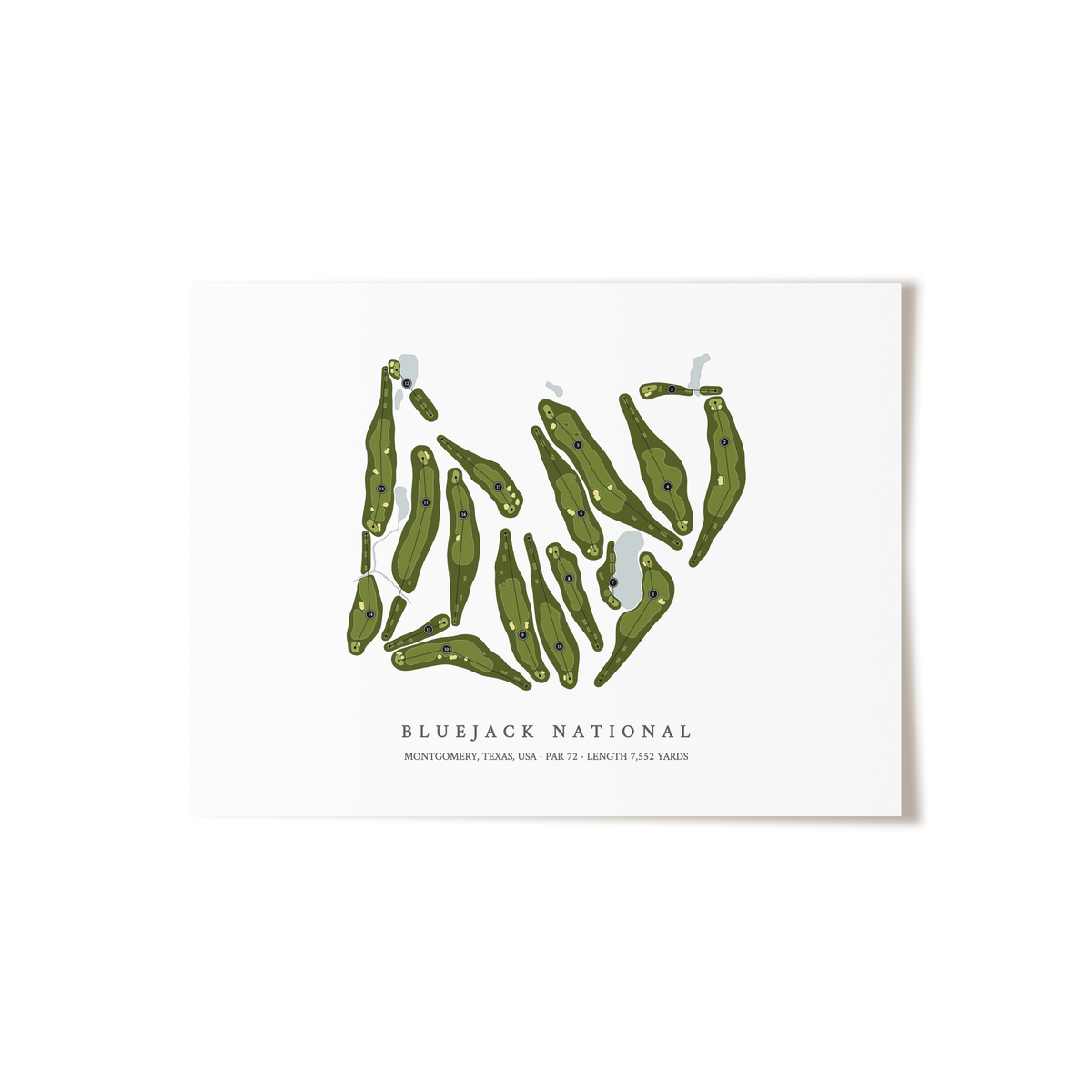 Bluejack National | Golf Course Print | Unframed