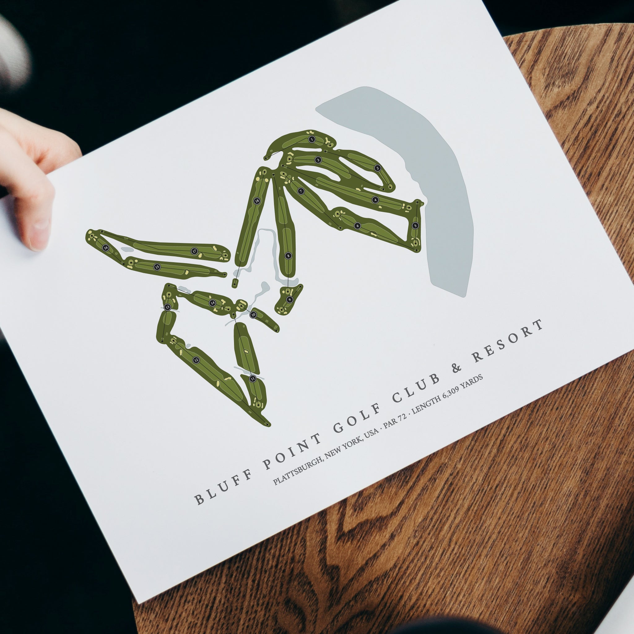 Bluff Point Golf Club & Resort | Golf Course Map | With Laptop