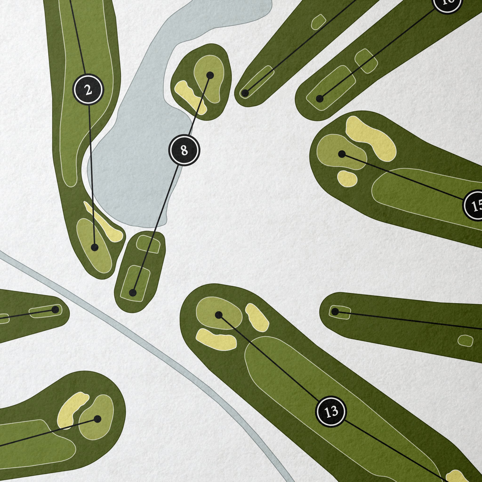 Bob O'Link Golf Club | Golf Course Map | Close Up