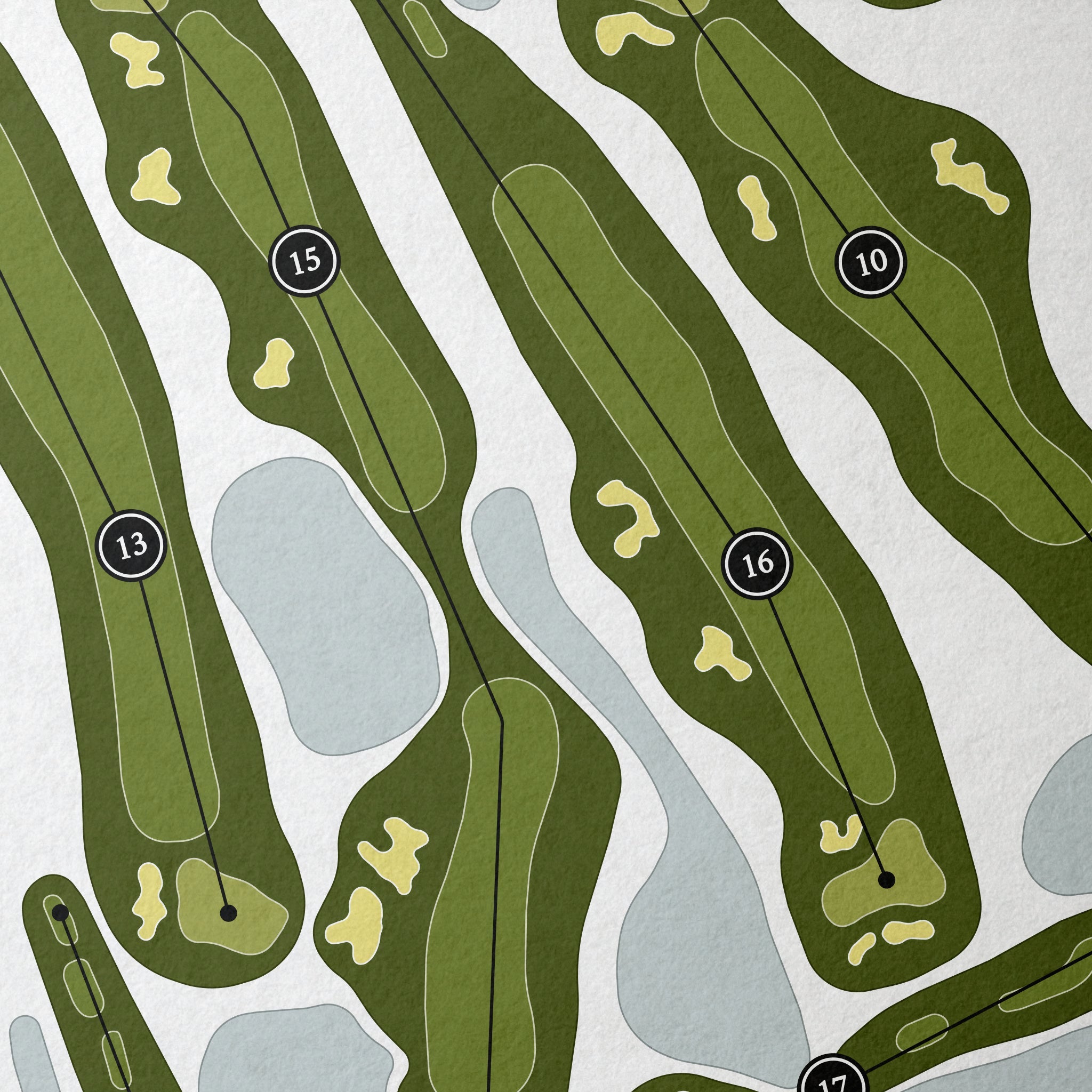 Boca Raton Municipal Golf Course | Golf Course Print | Close Up