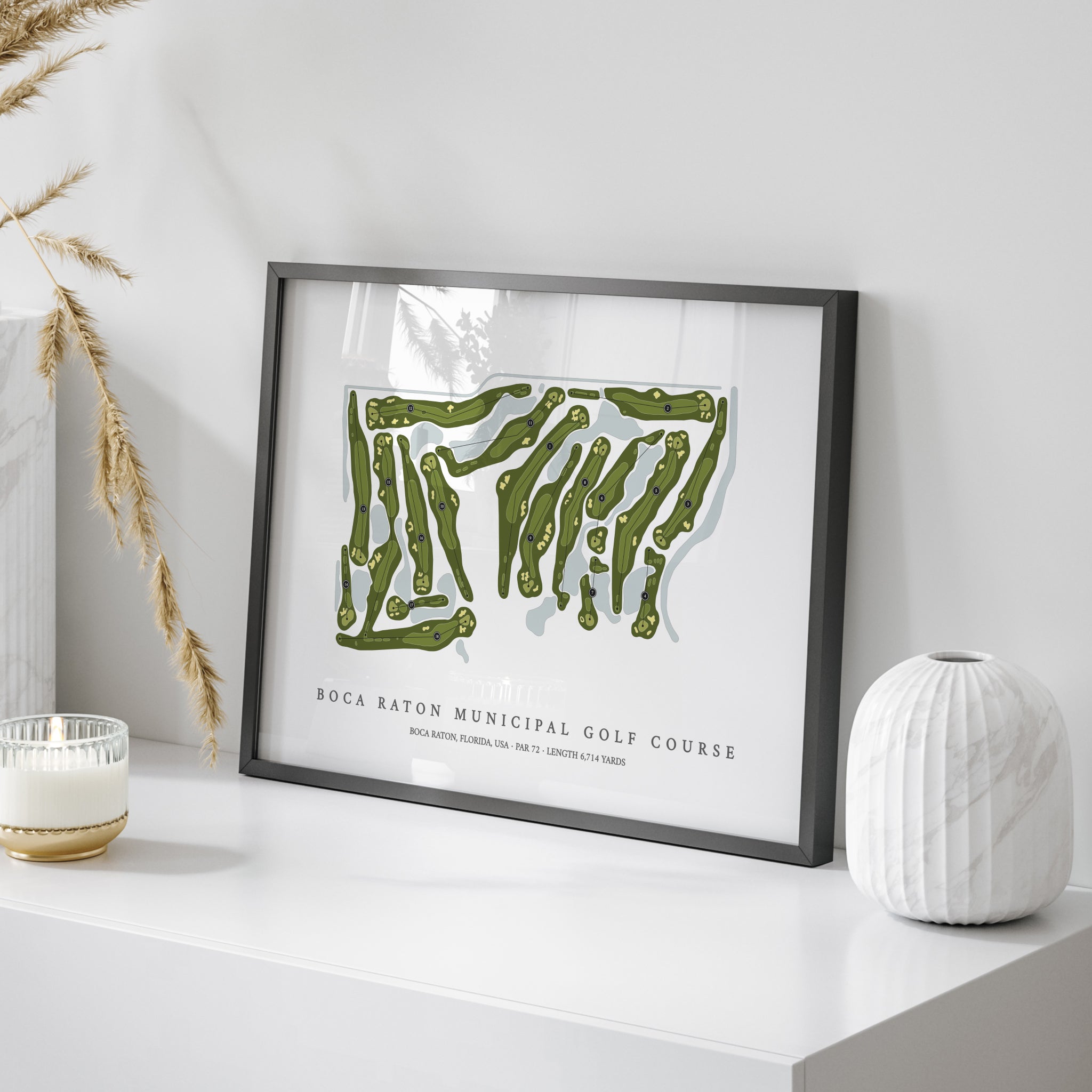 Boca Raton Municipal Golf Course | Golf Course Print | On Table