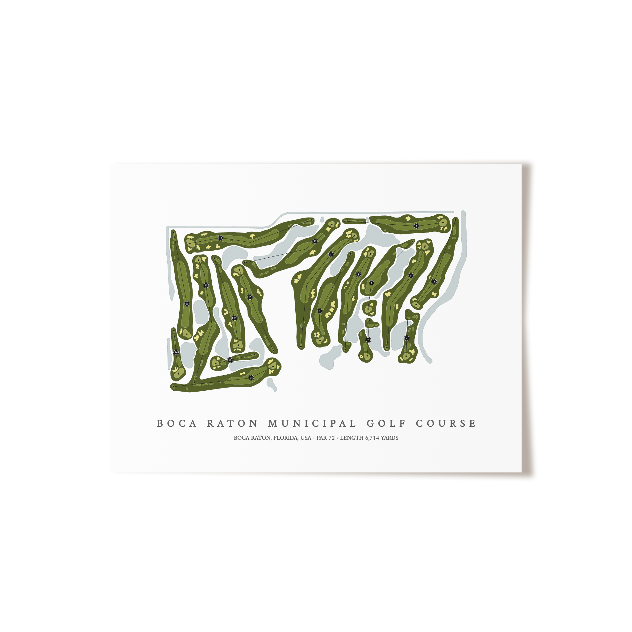 Boca Raton Municipal Golf Course | Golf Course Print | Unframed