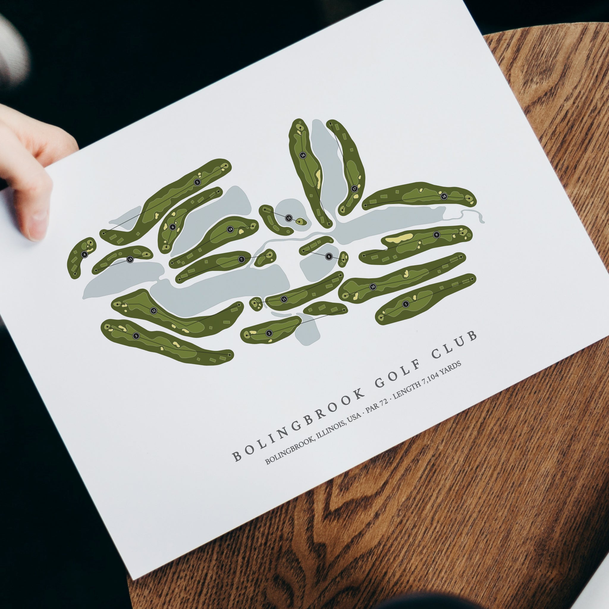 Bolingbrook Golf Club | Golf Course Map | With Laptop