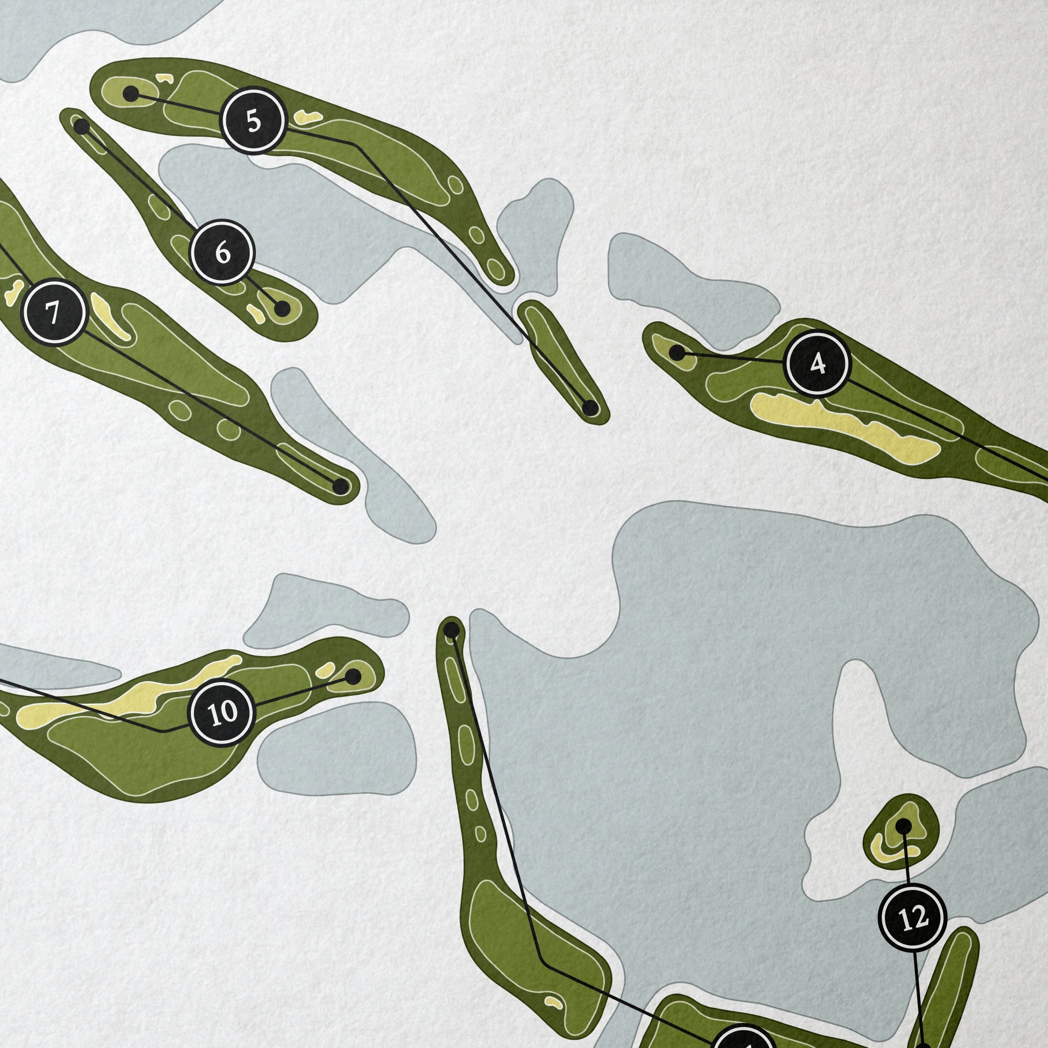 Bonita Bay Club - Bay Island Course | Golf Course Map | Close Up