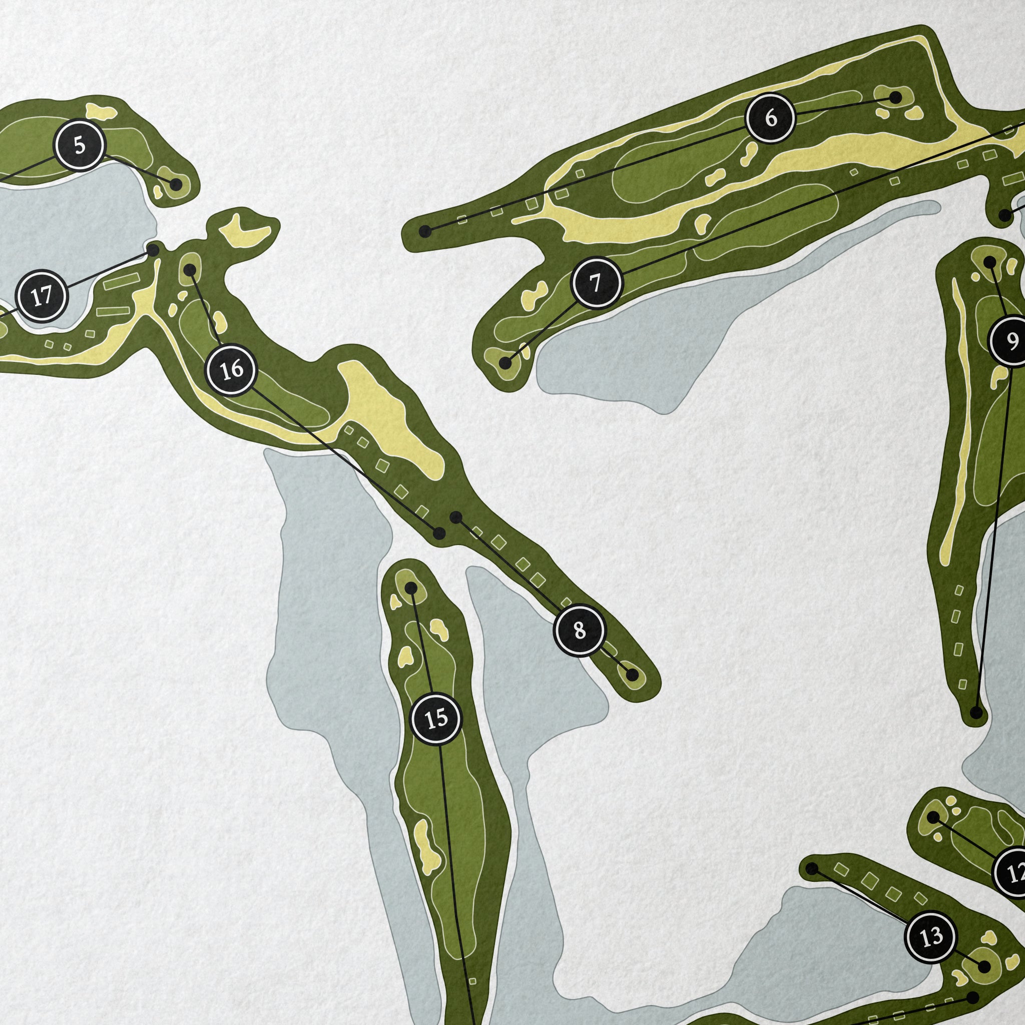 Bonita Bay East - Sabal Course | Golf Course Map | Close Up