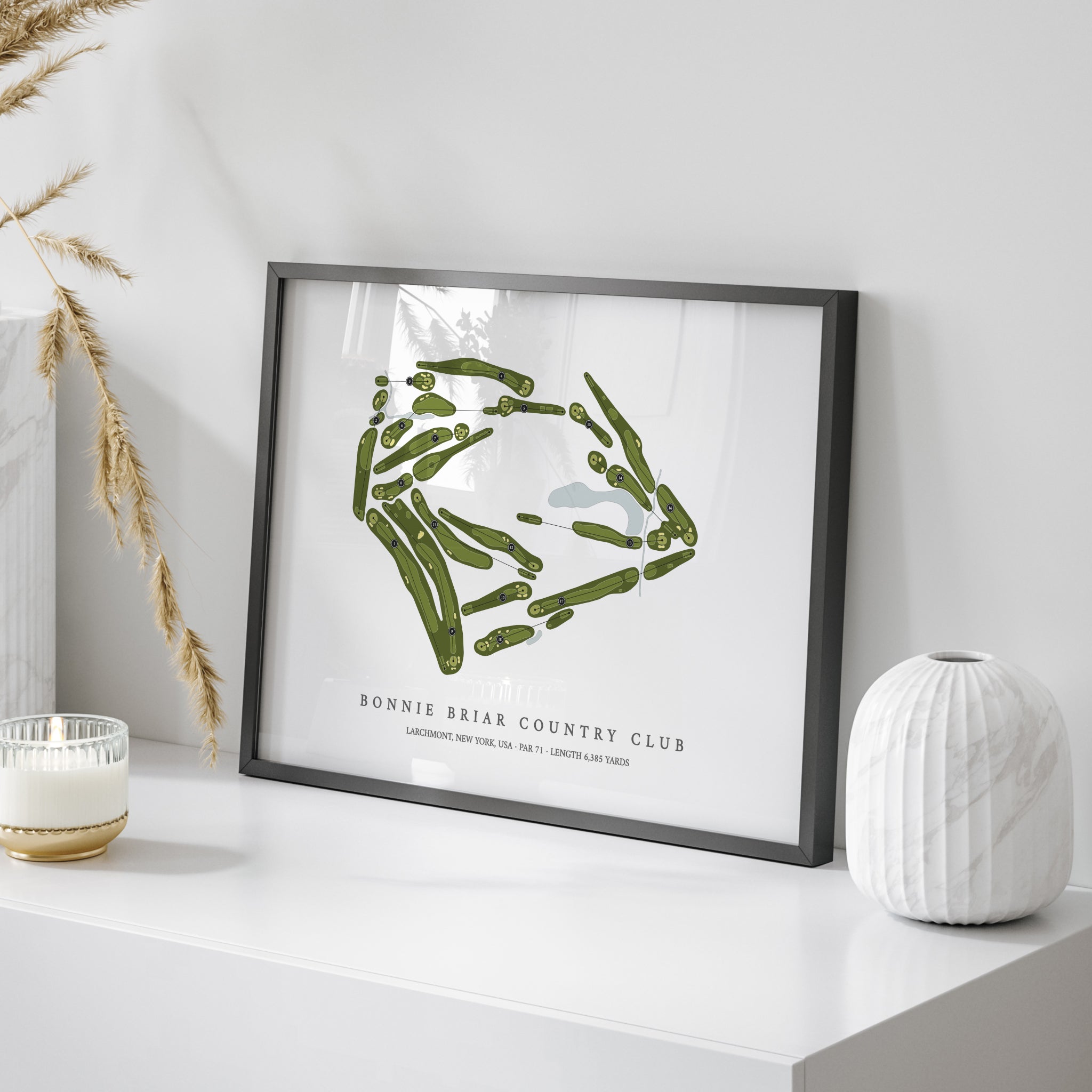Bonnie Briar Country Club | Golf Course Map | On Table