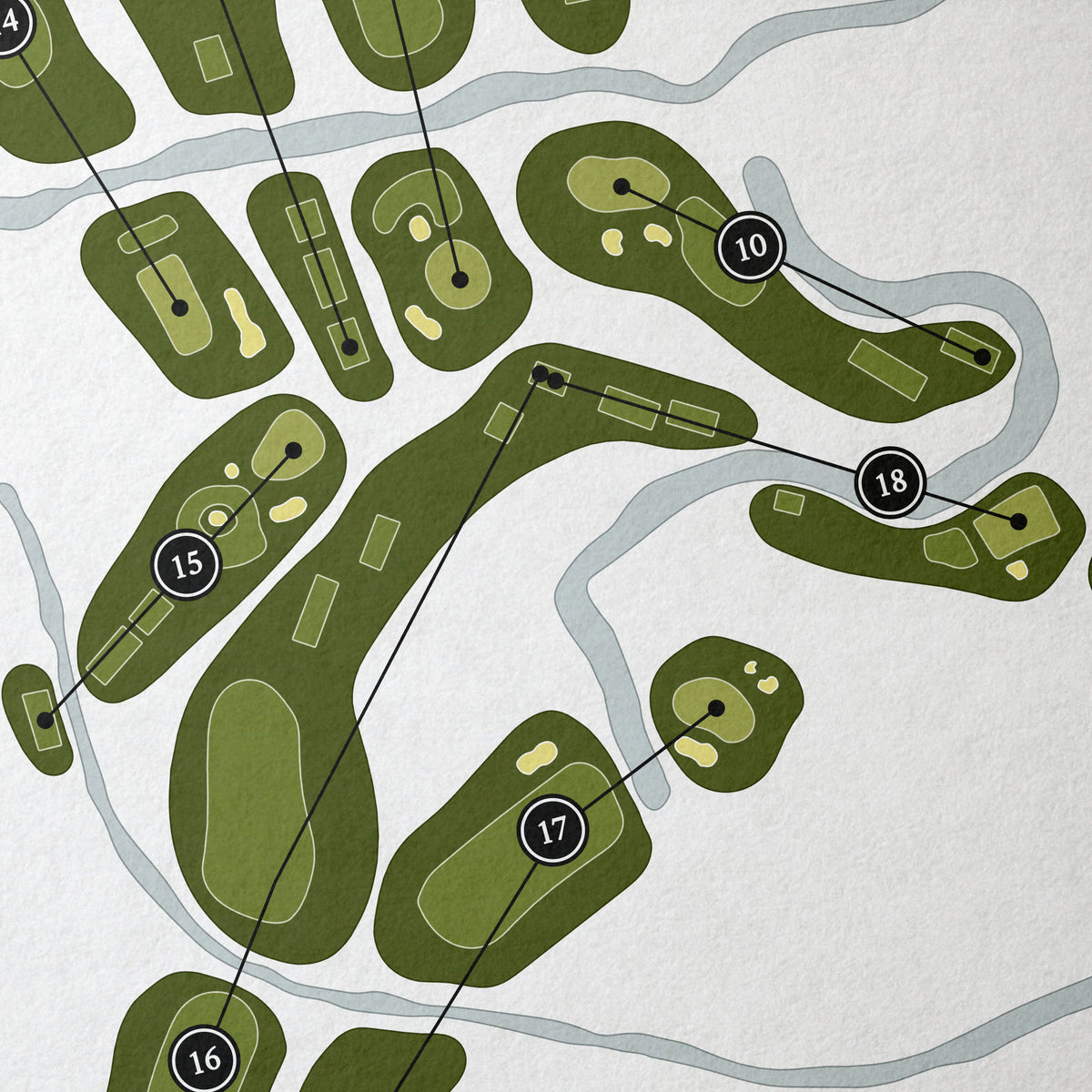 Brackenridge Park Golf Course | Golf Course Map | Close Up