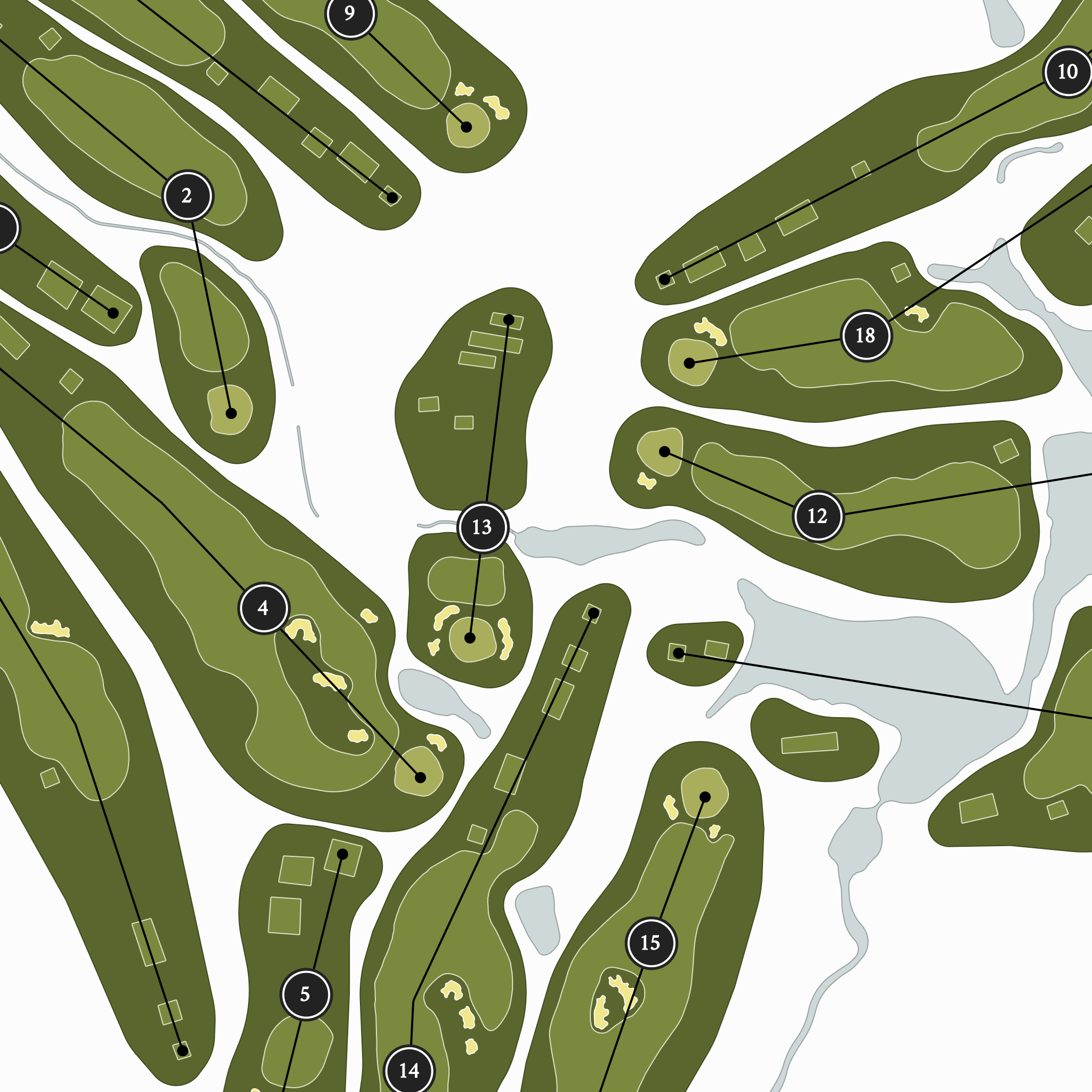 Braemar Golf Course | Golf Course Print | Close Up