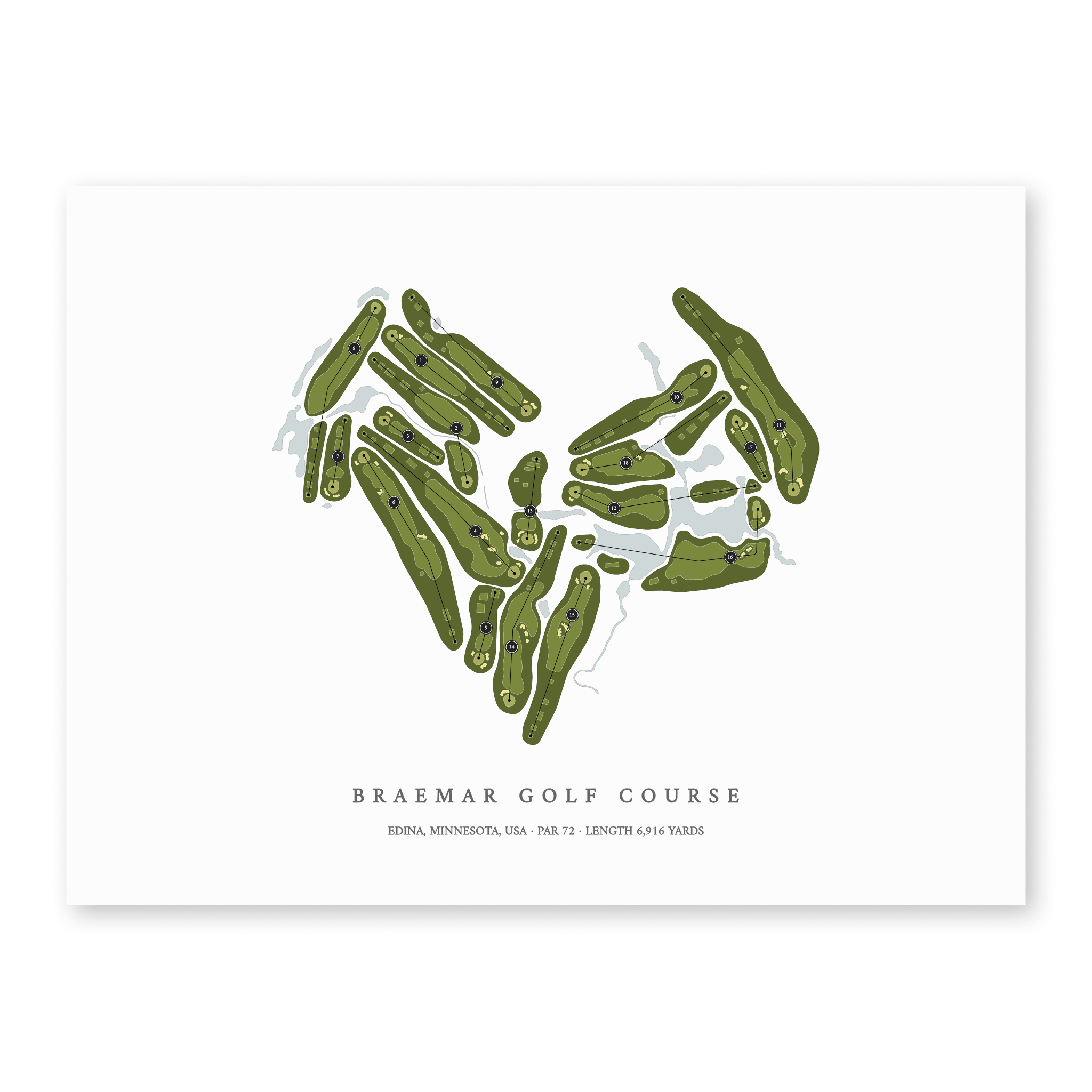 Braemar Golf Course | Golf Course Print | Unframed