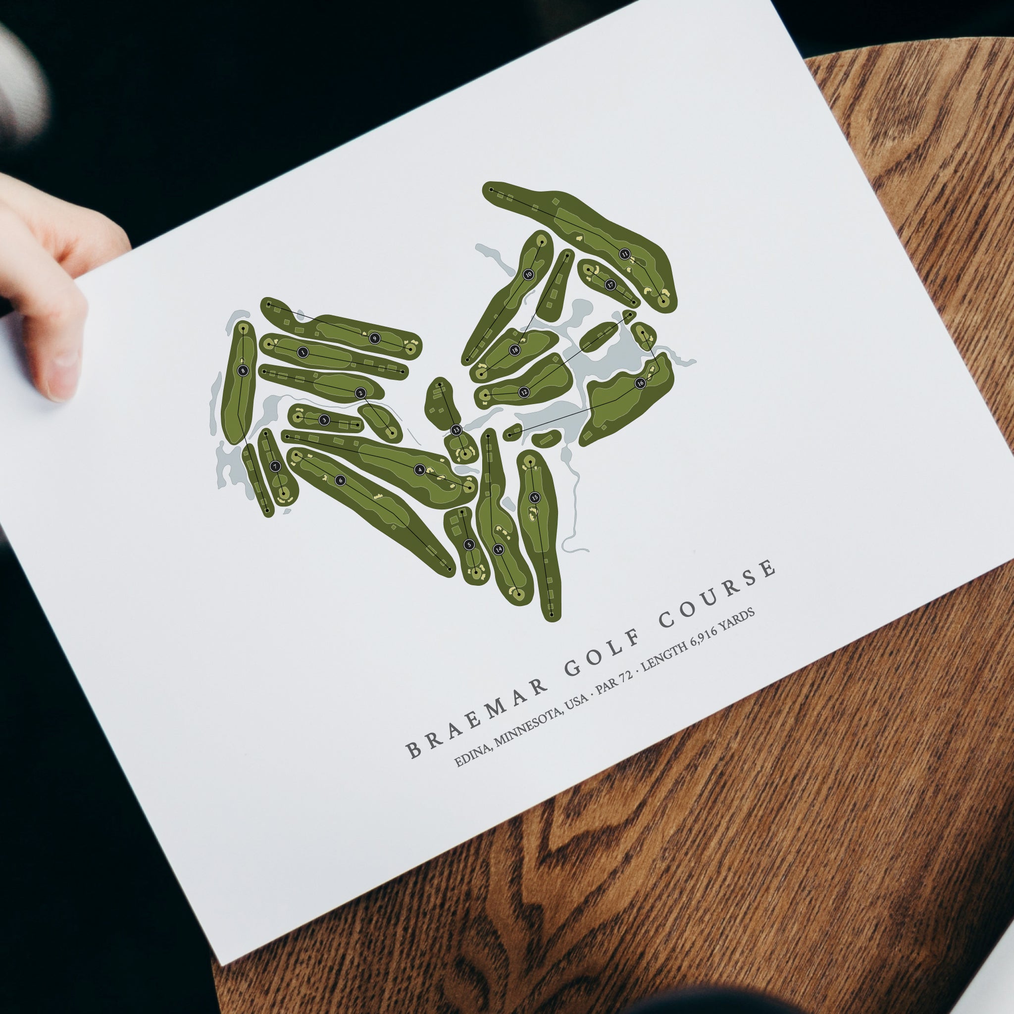 Braemar Golf Course | Golf Course Print | With Laptop