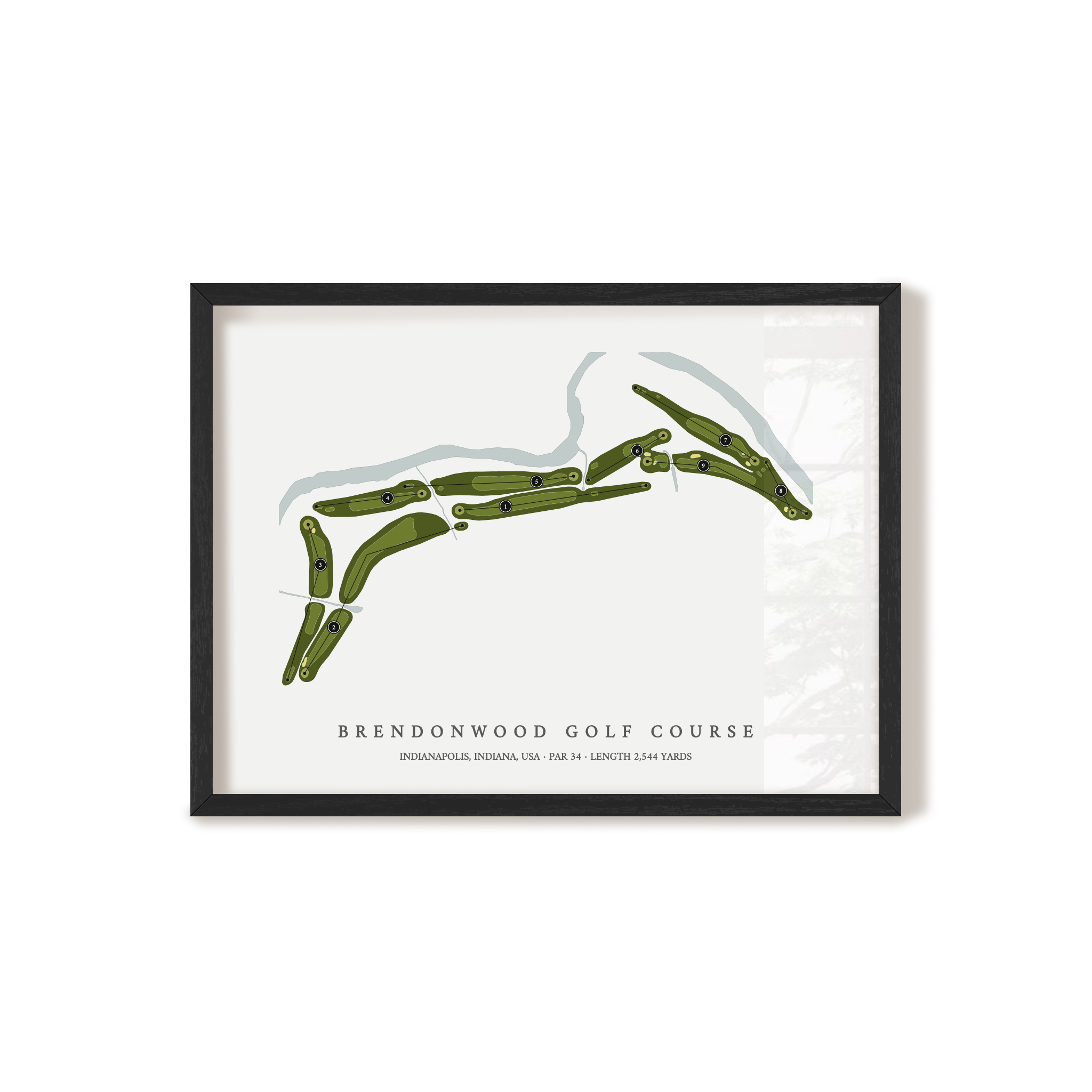 Brendonwood Golf Course | Golf Course Print | Black Frame