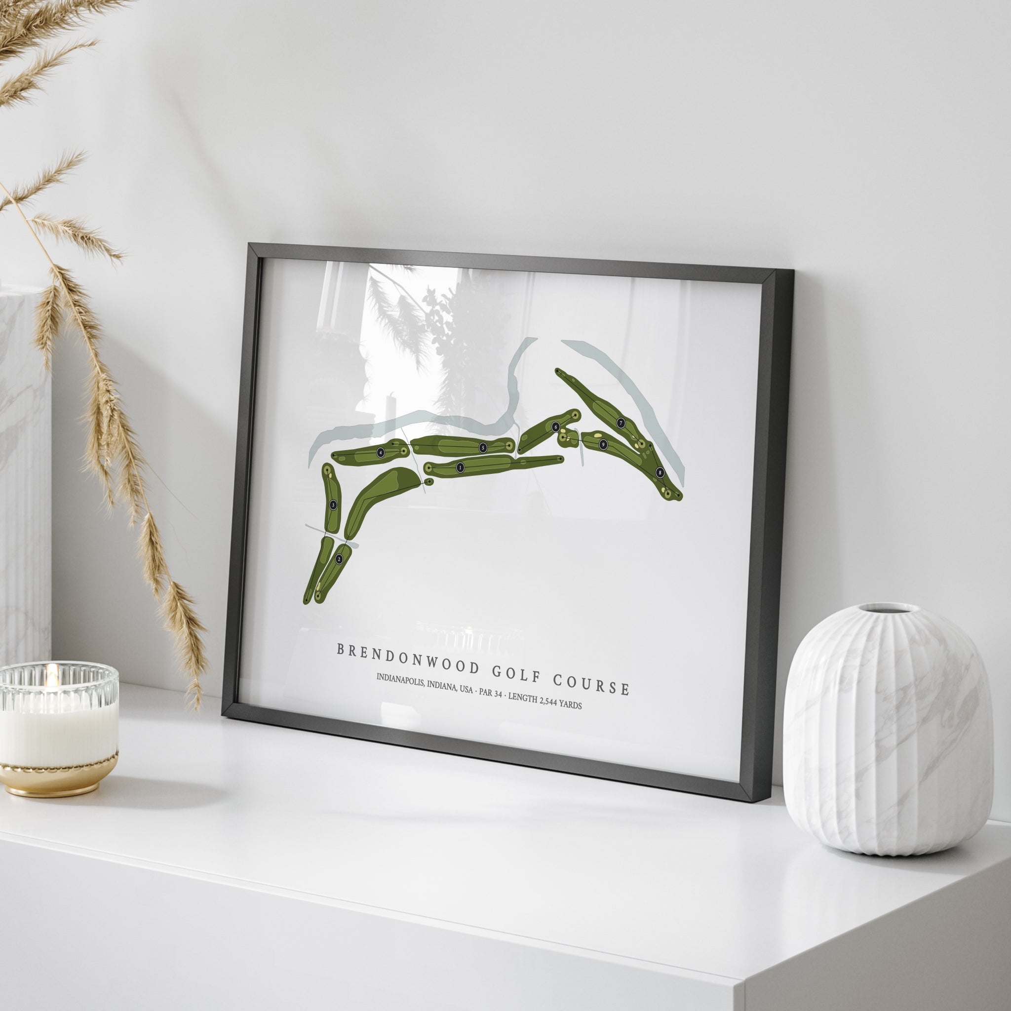 Brendonwood Golf Course | Golf Course Print | On Table