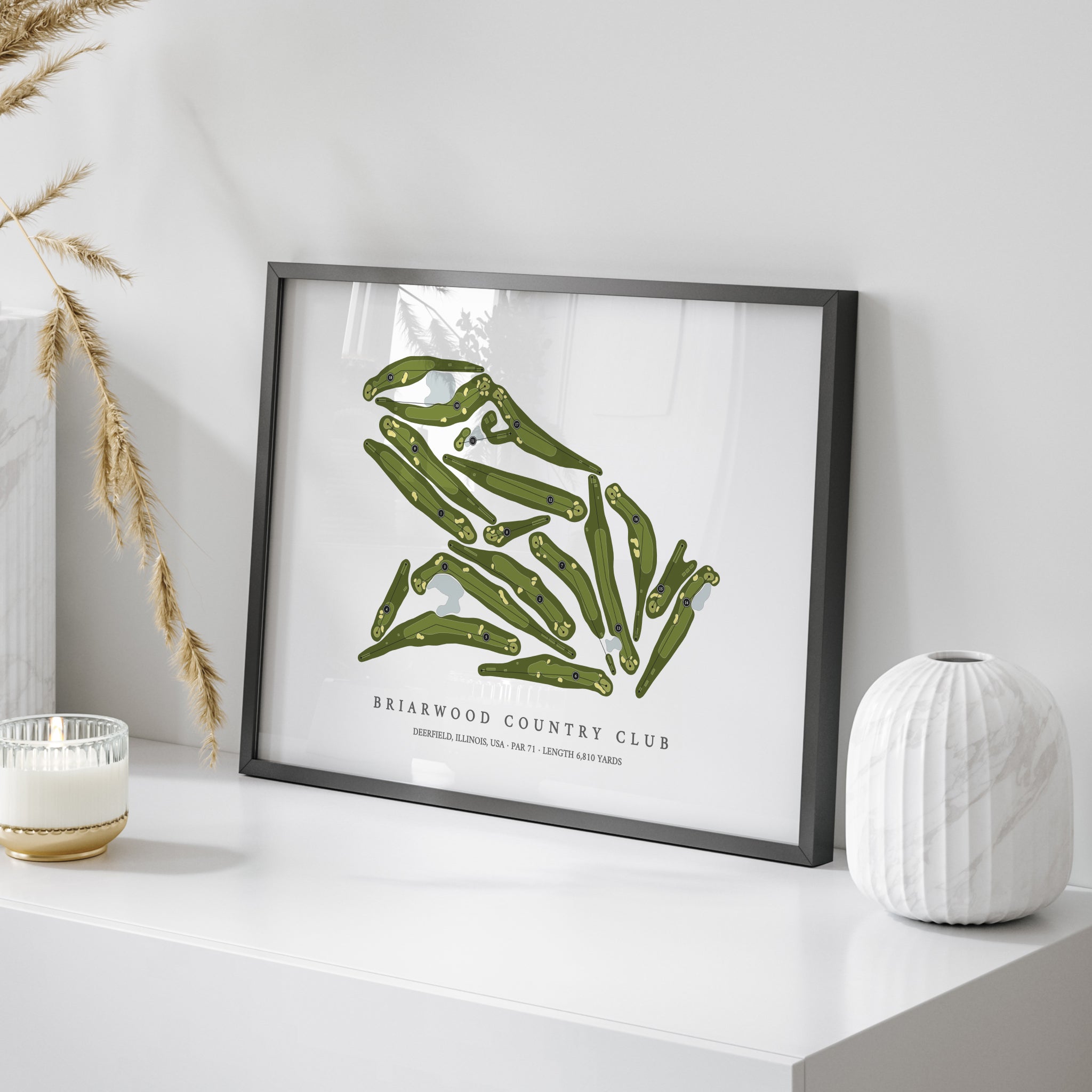 Briarwood Country Club | Golf Course Map | On Table