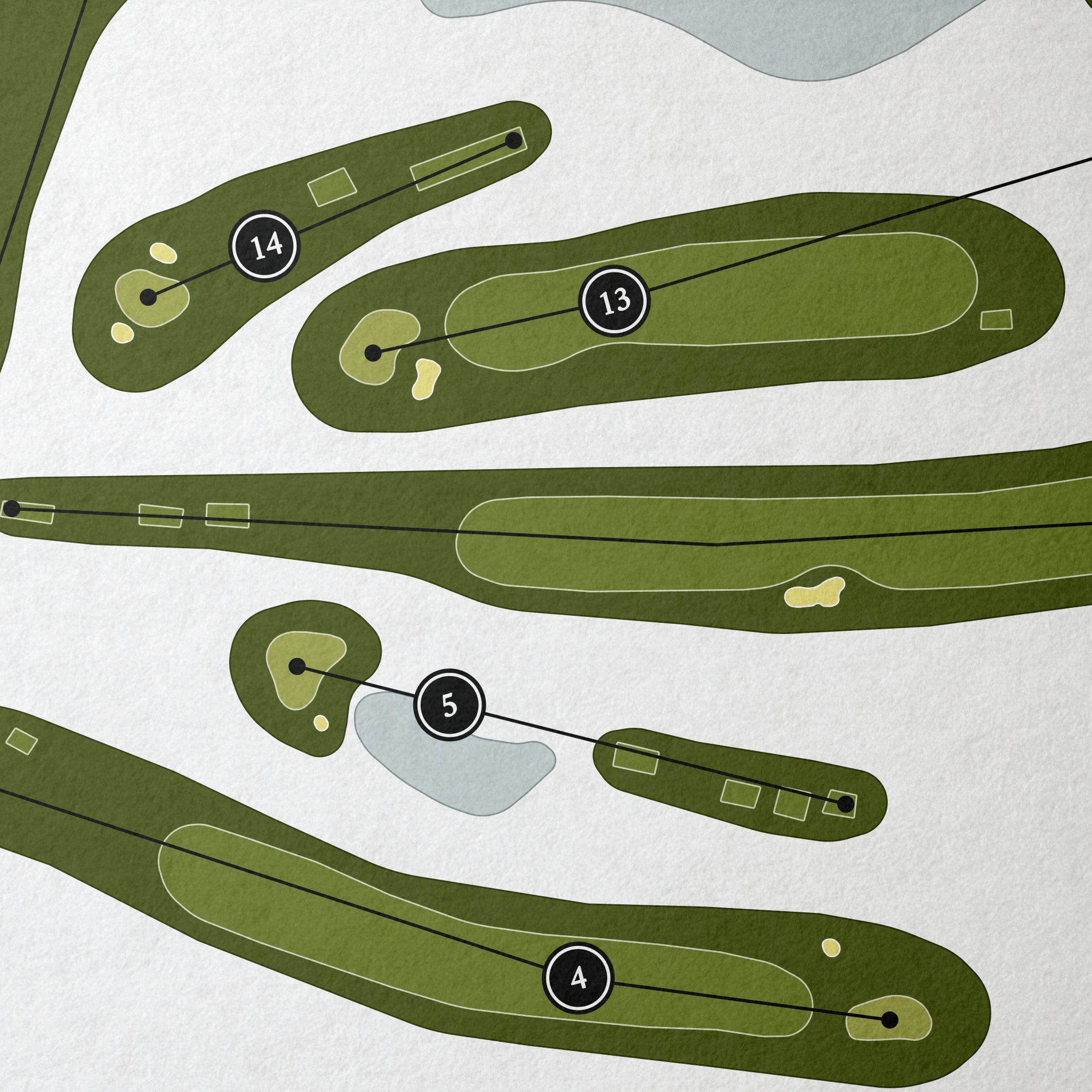Brickyard Golf Club | Golf Course Print | Close Up