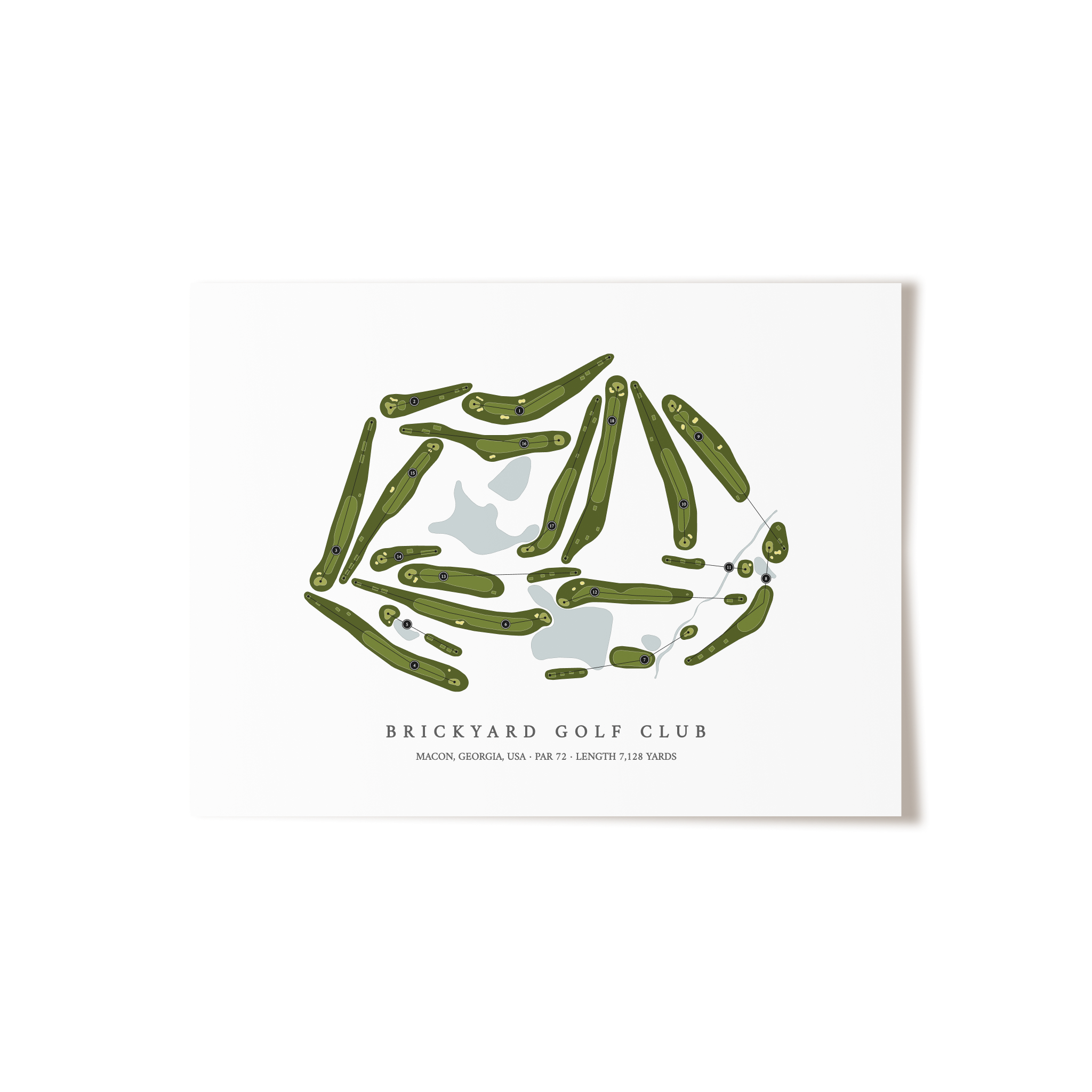 Brickyard Golf Club | Golf Course Print | Unframed