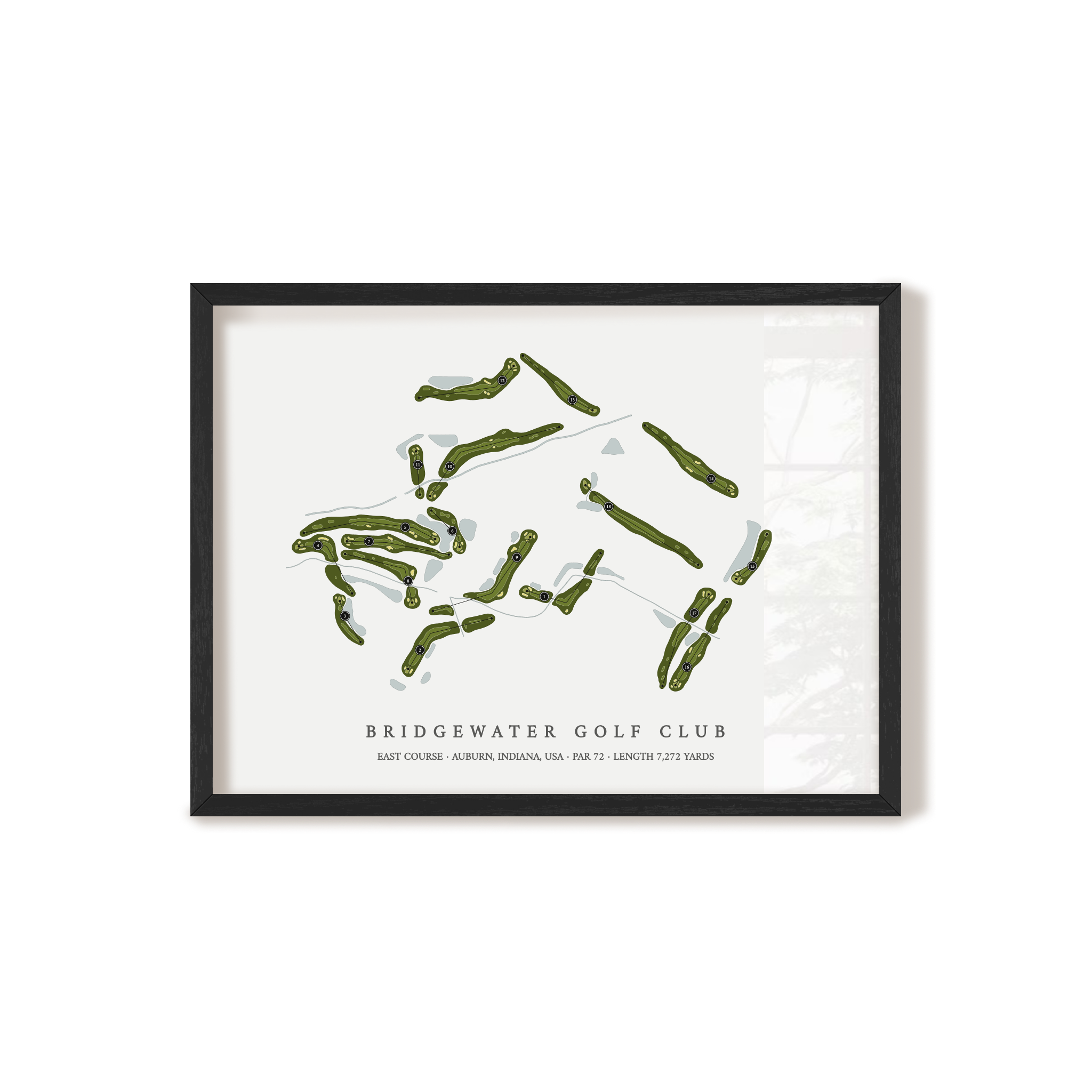 Bridgewater Golf Club - East Course | Golf Course Print | Black+Frame