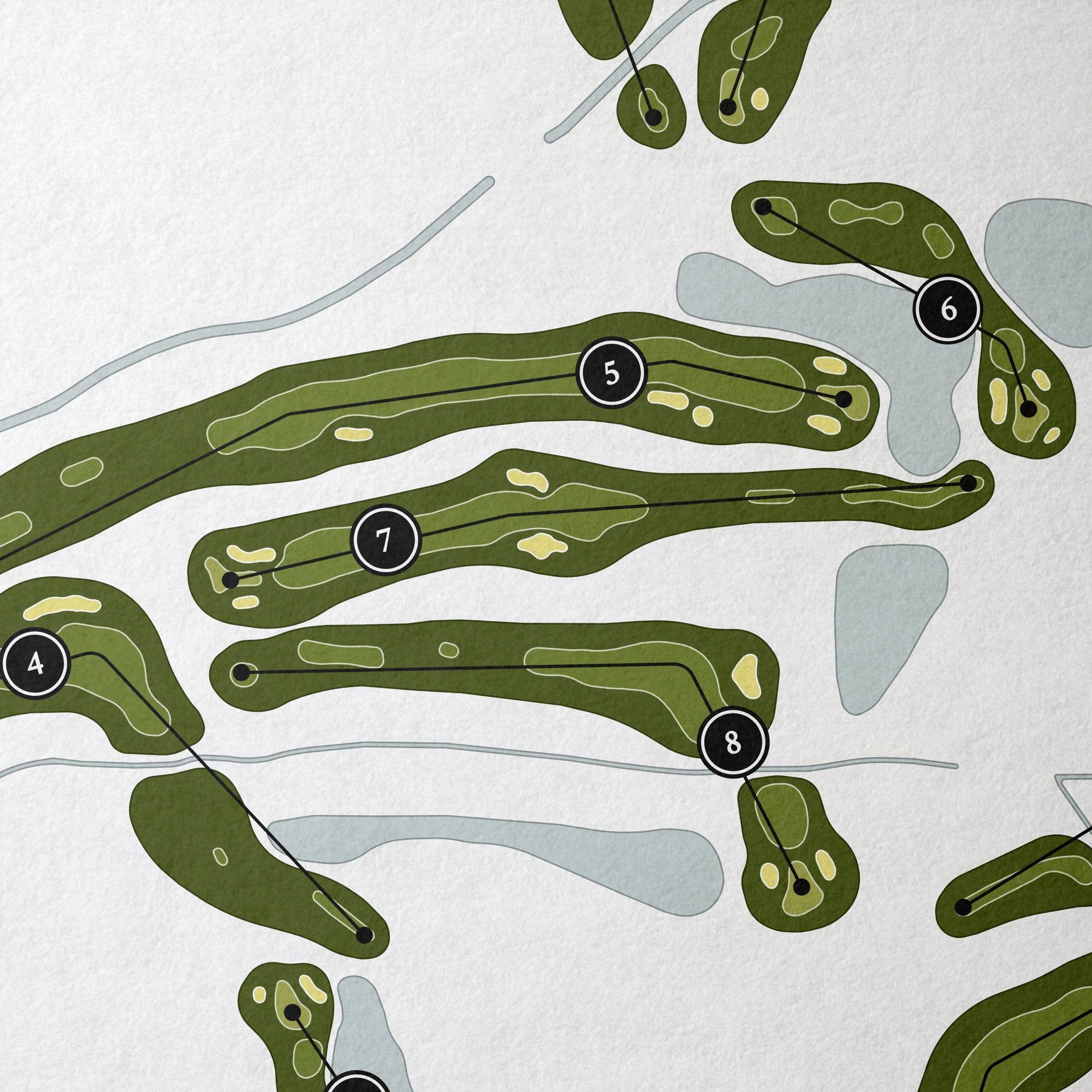 Bridgewater Golf Club - East Course | Golf Course Print | Close+Up