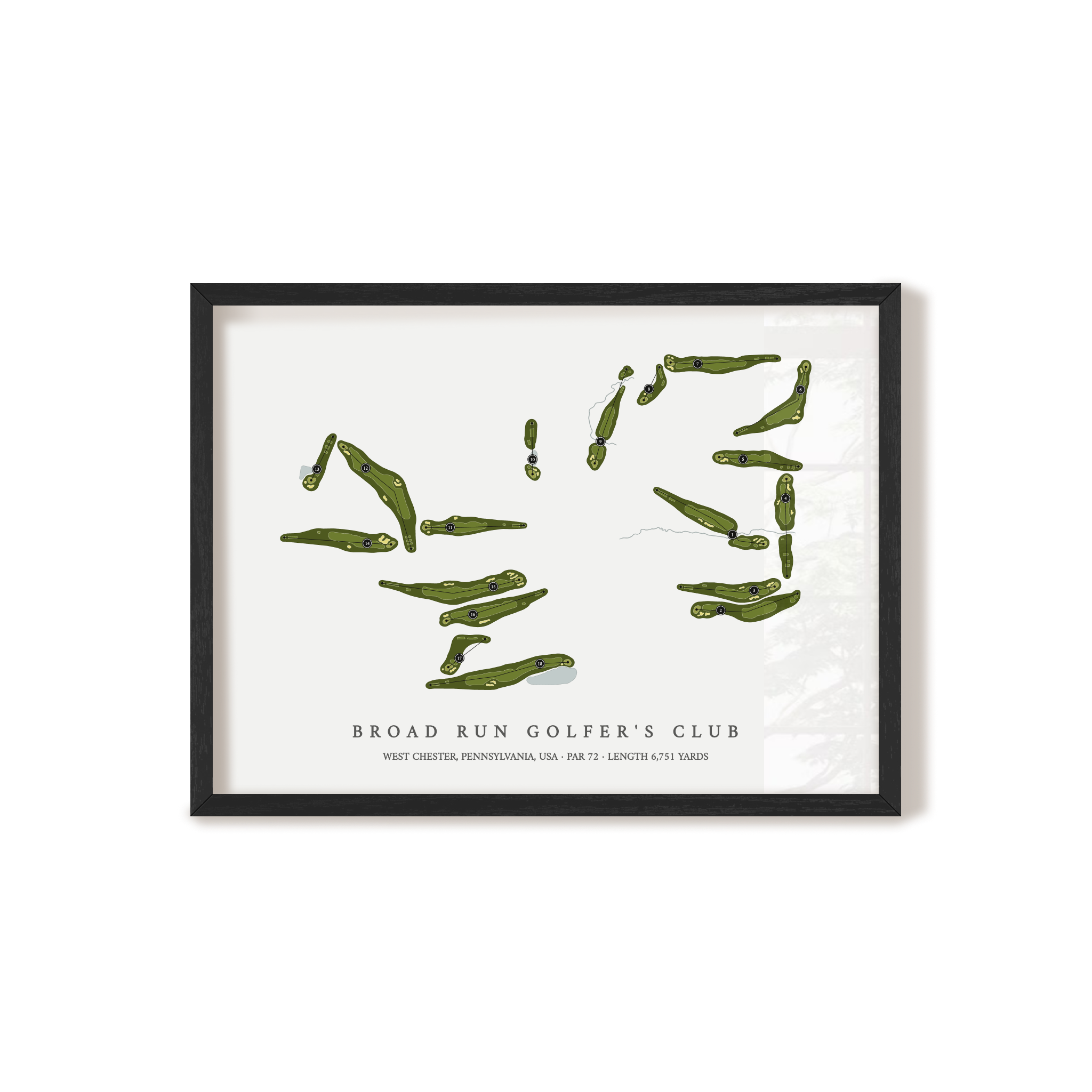 Broad Run Golfer's Club | Golf Course Map | Black Frame