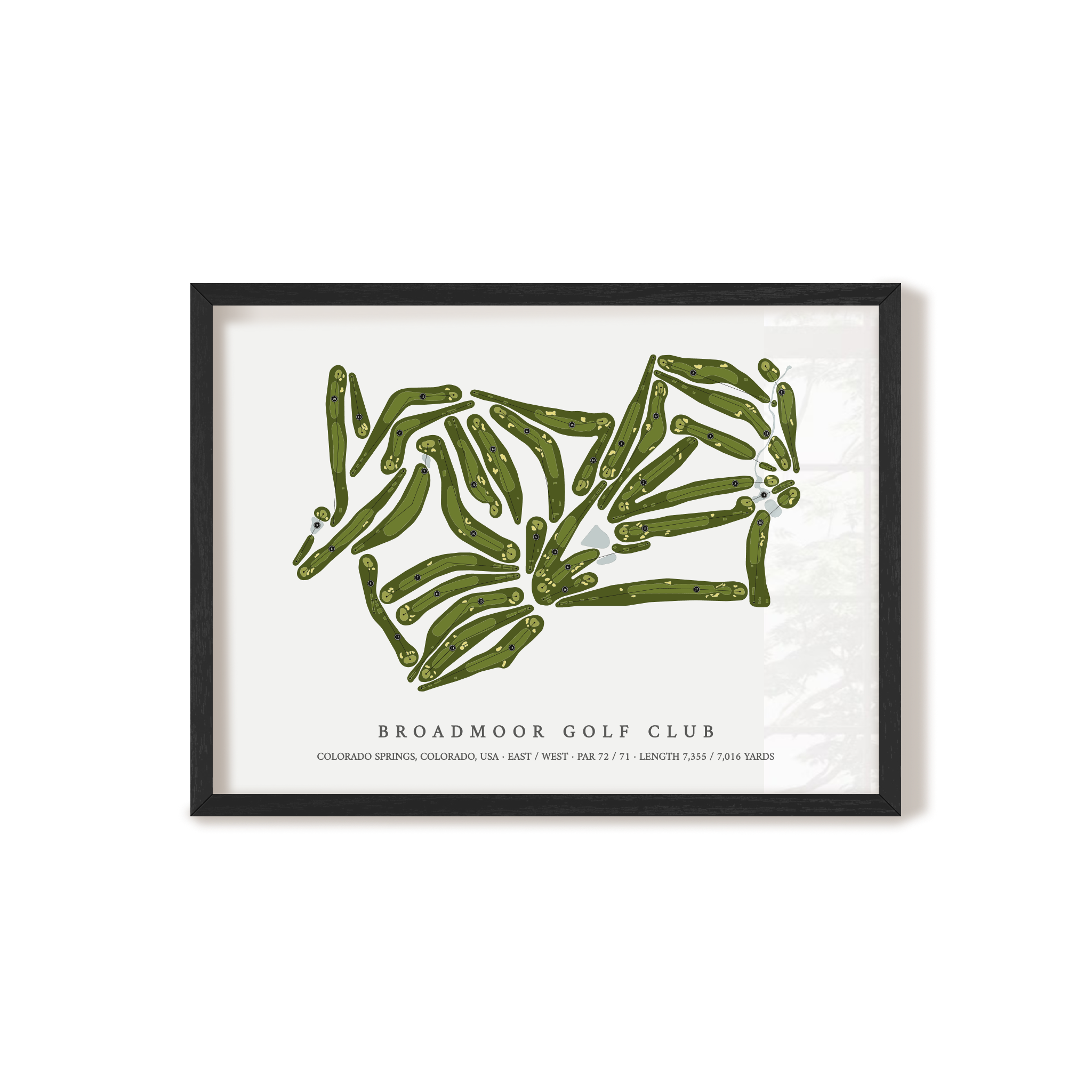 Broadmoor Golf Club | Golf Course Map | Black+Frame