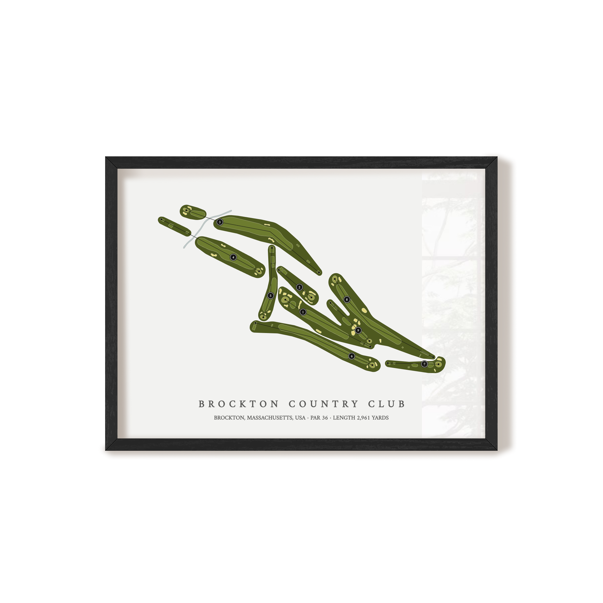 Brockton Country Club | Golf Course Map | Black+Frame