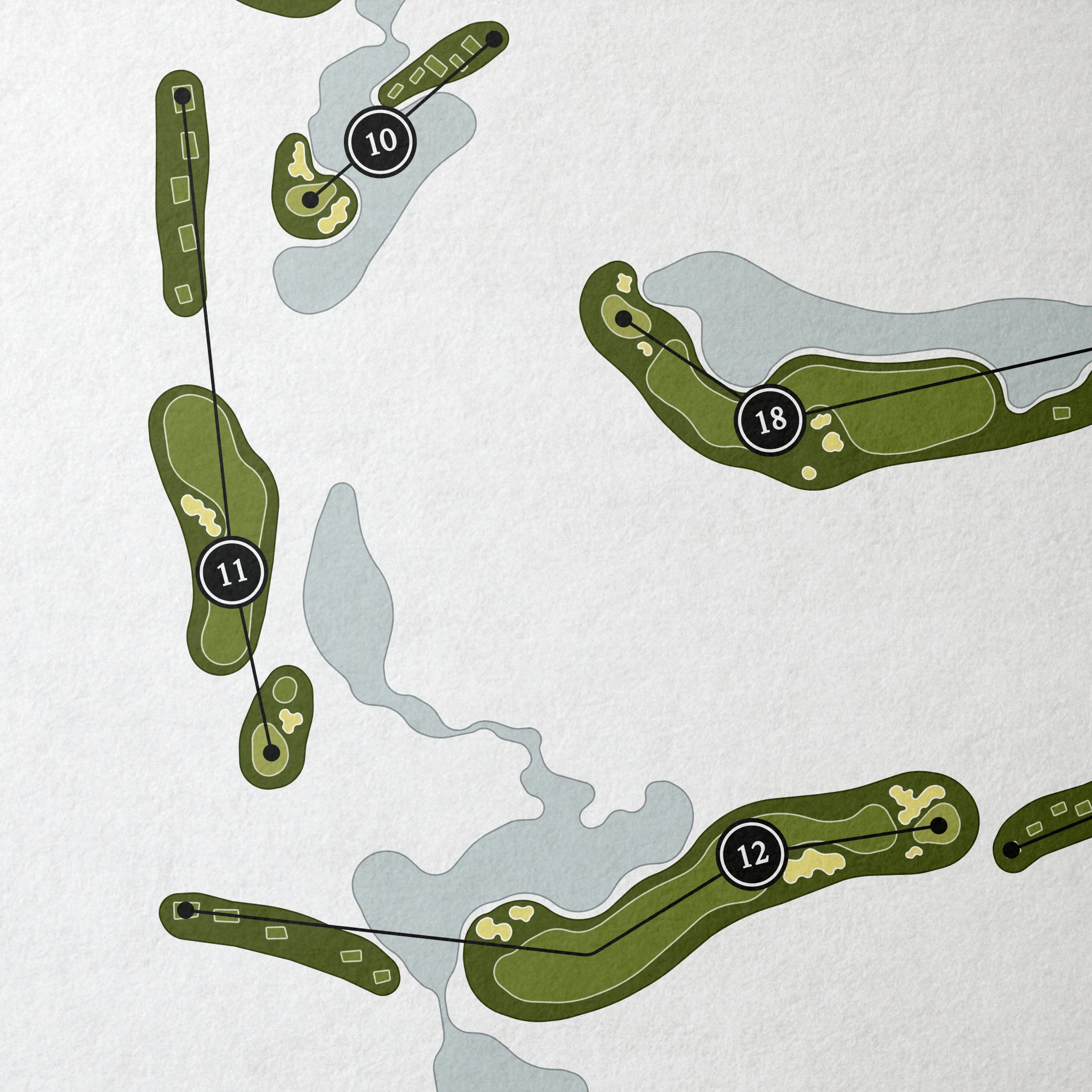 Bronze Buffalo Ranch at Teton Springs | Golf Course Map | Close Up