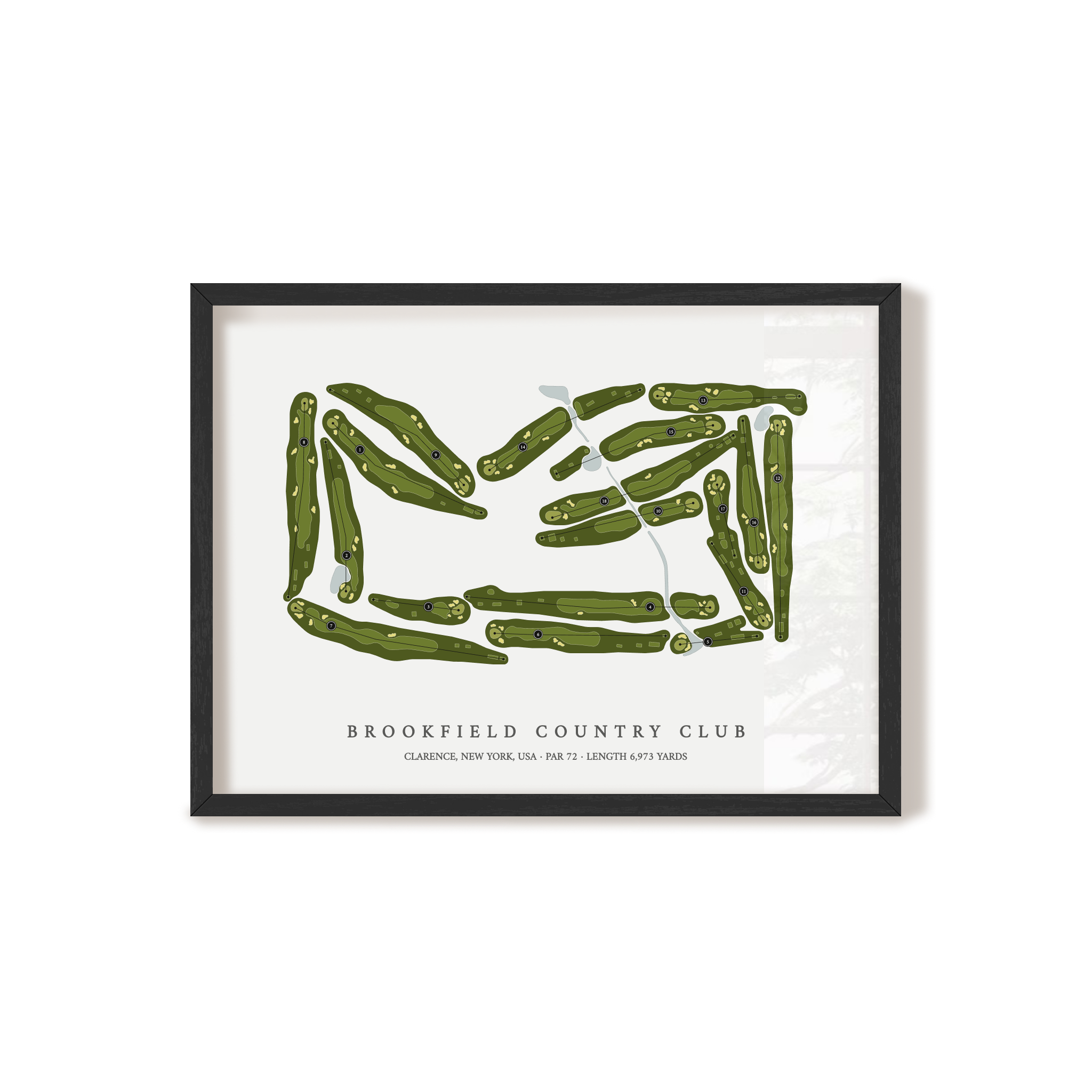 Brookfield Country Club | Golf Course Print | Black Frame