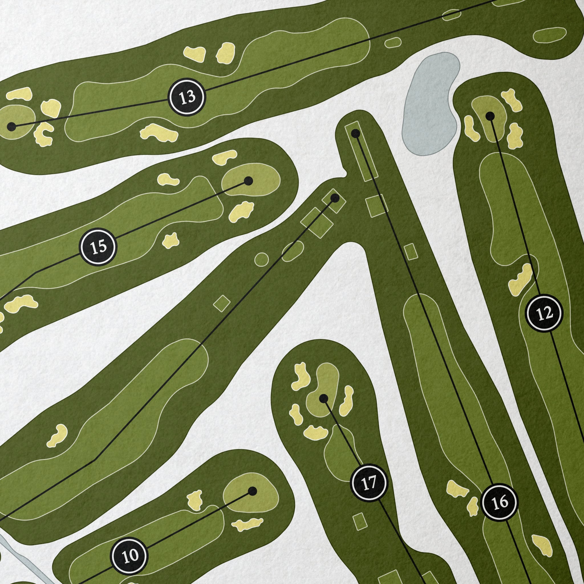 Brookfield Country Club | Golf Course Print | Close Up