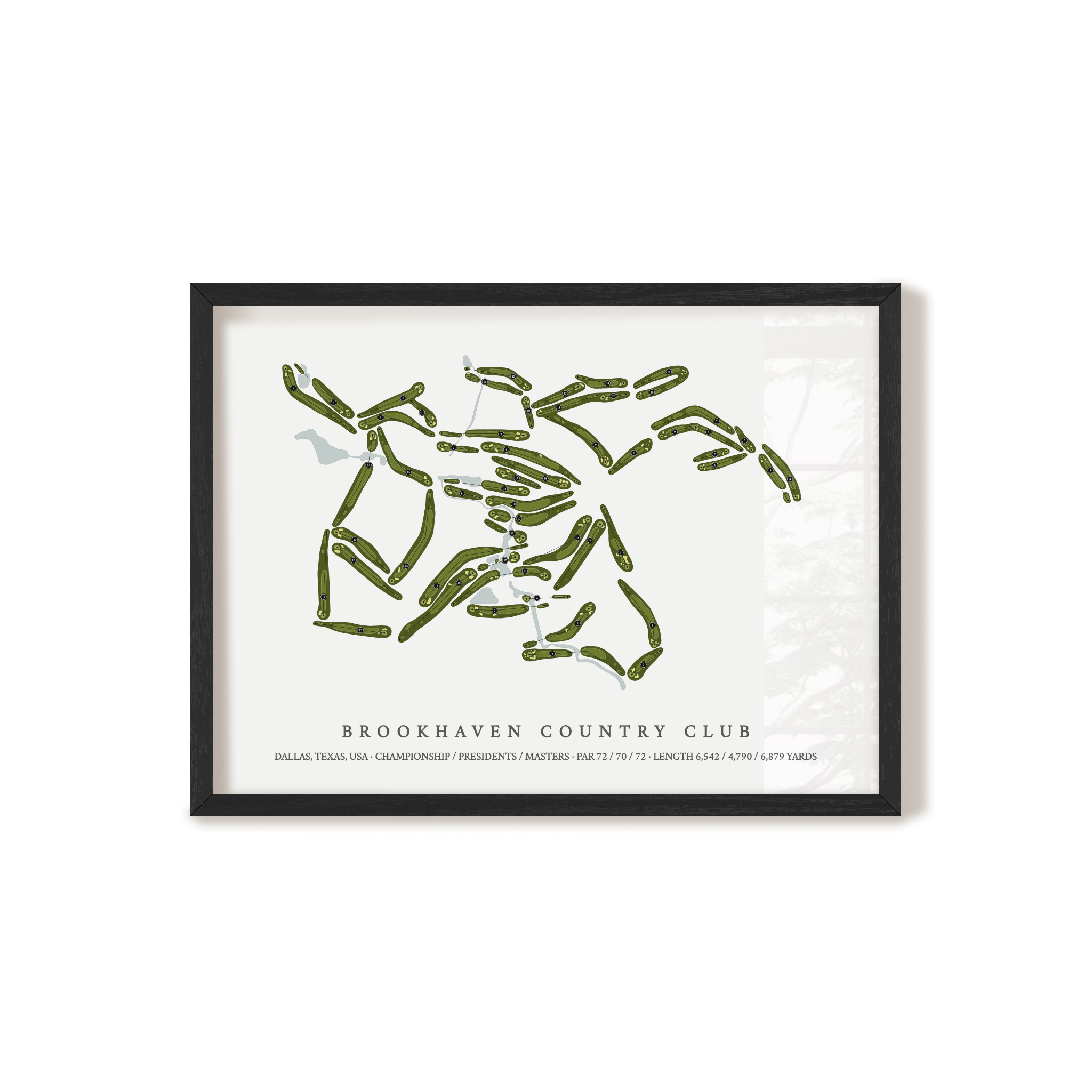 Brookhaven Country Club | Golf Course Map | Black+Frame