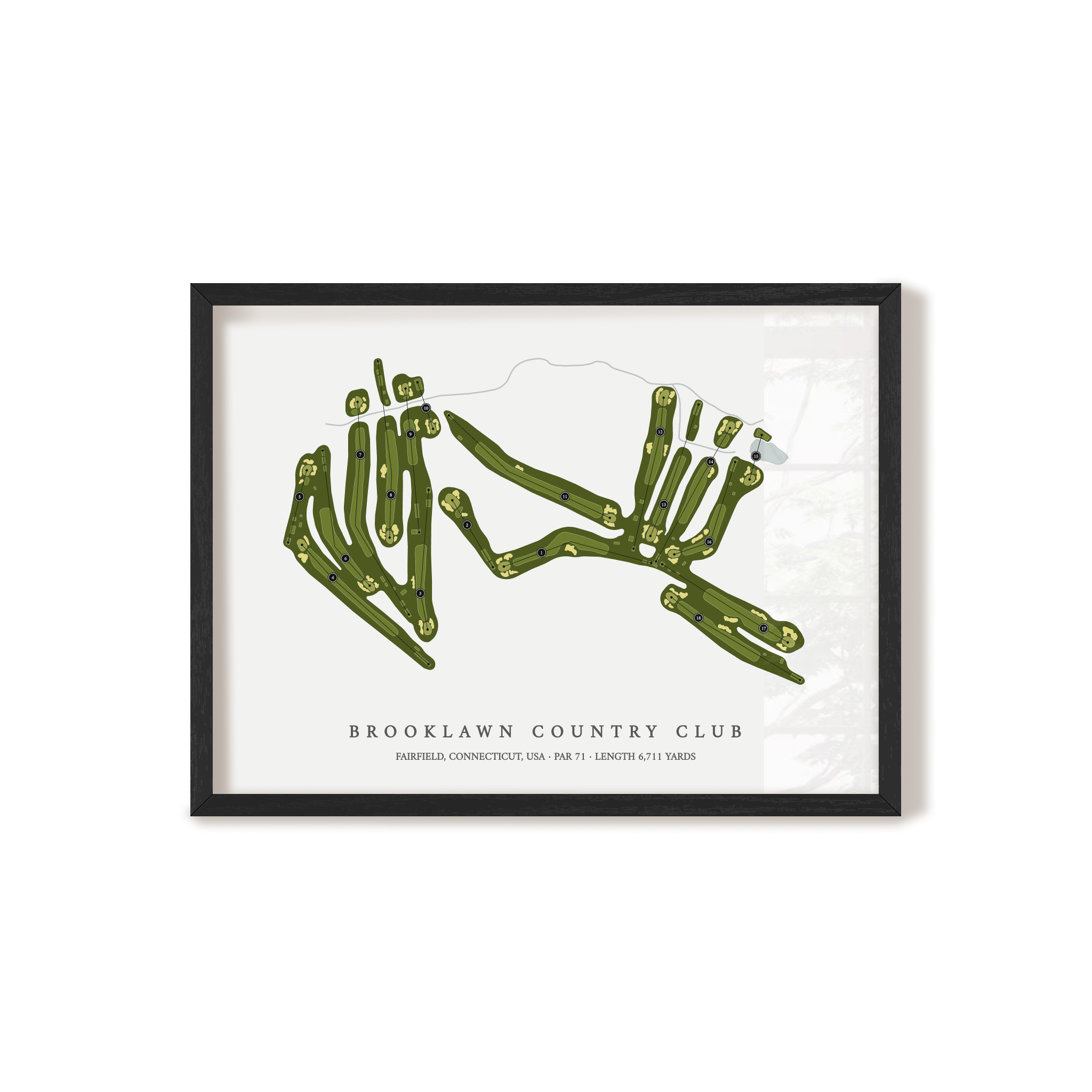 Brooklawn Country Club | Golf Course Print | Black+Frame