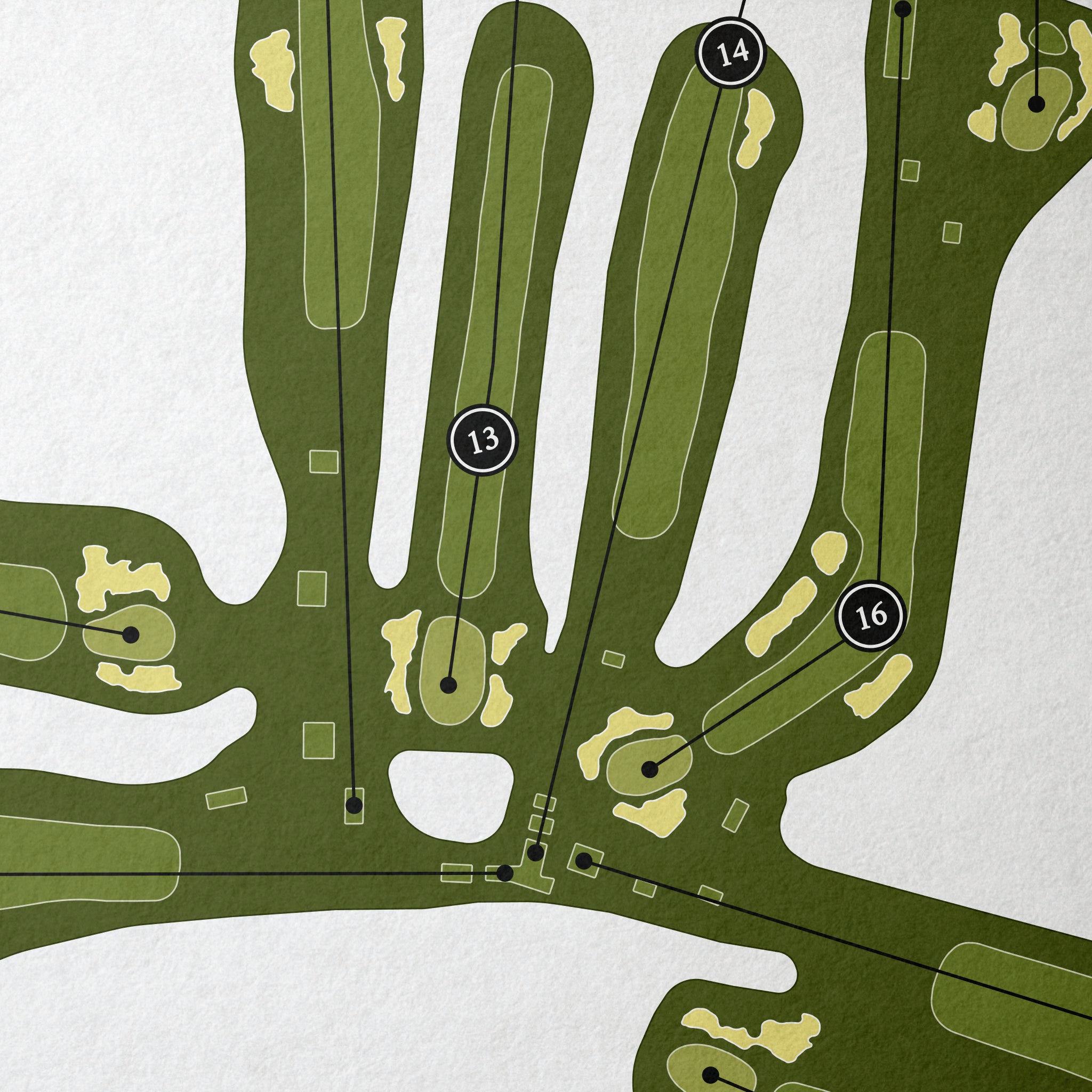 Brooklawn Country Club | Golf Course Print | Close+Up