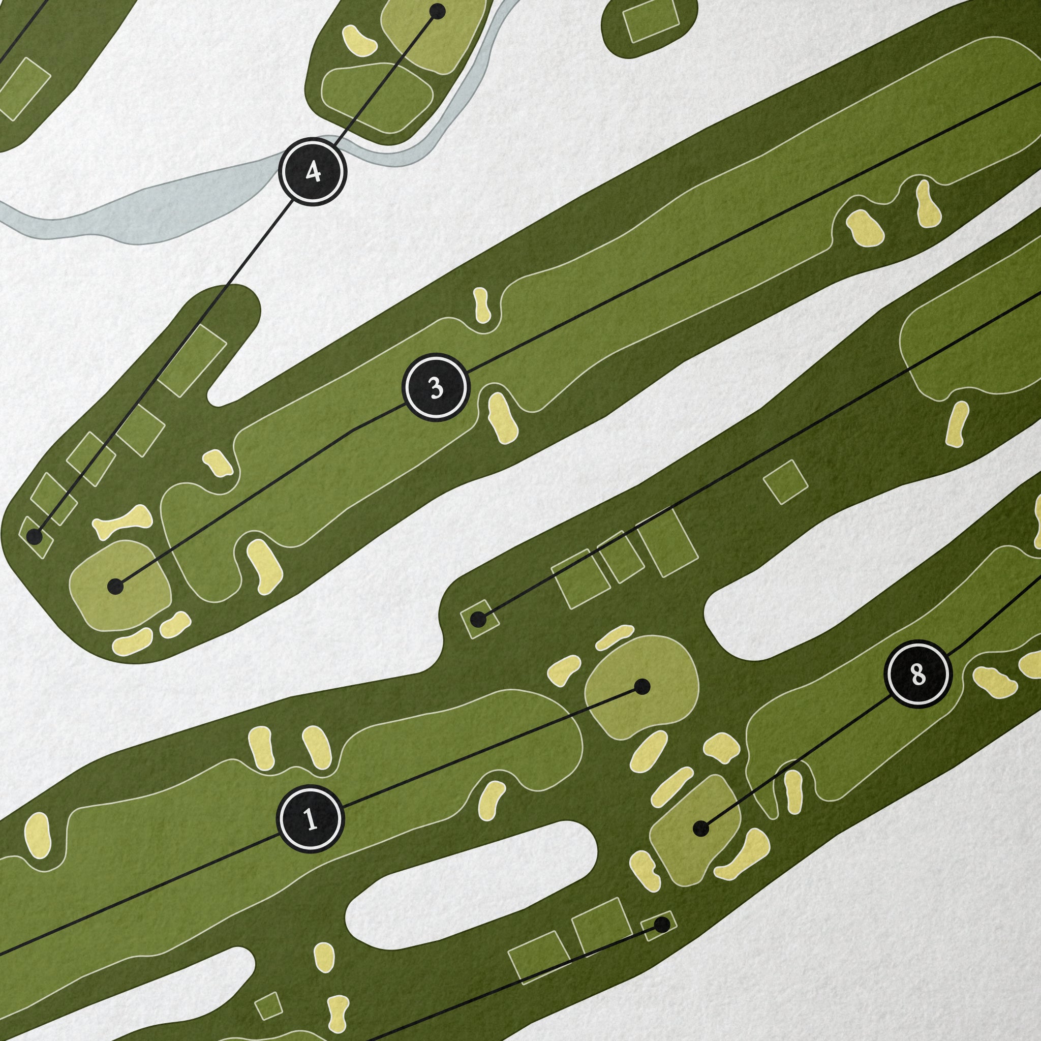 Brookside Country Club | Golf Course Print | Close+Up