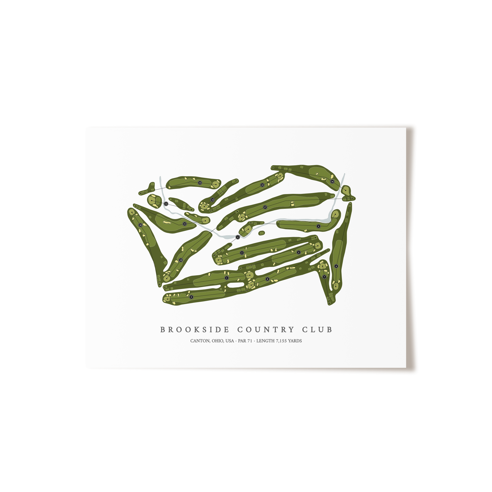 Brookside Country Club | Golf Course Print | Unframed