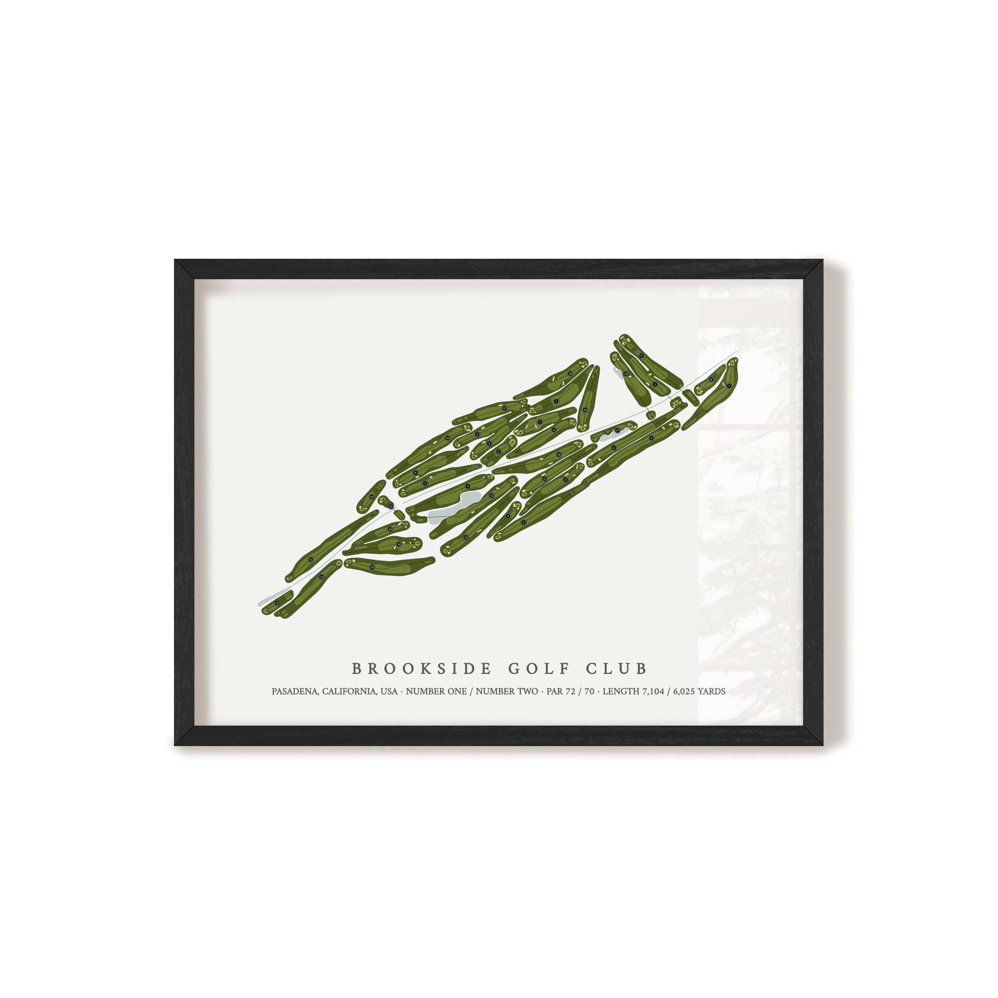 Brookside Golf Club | Golf Course Map | Black Frame