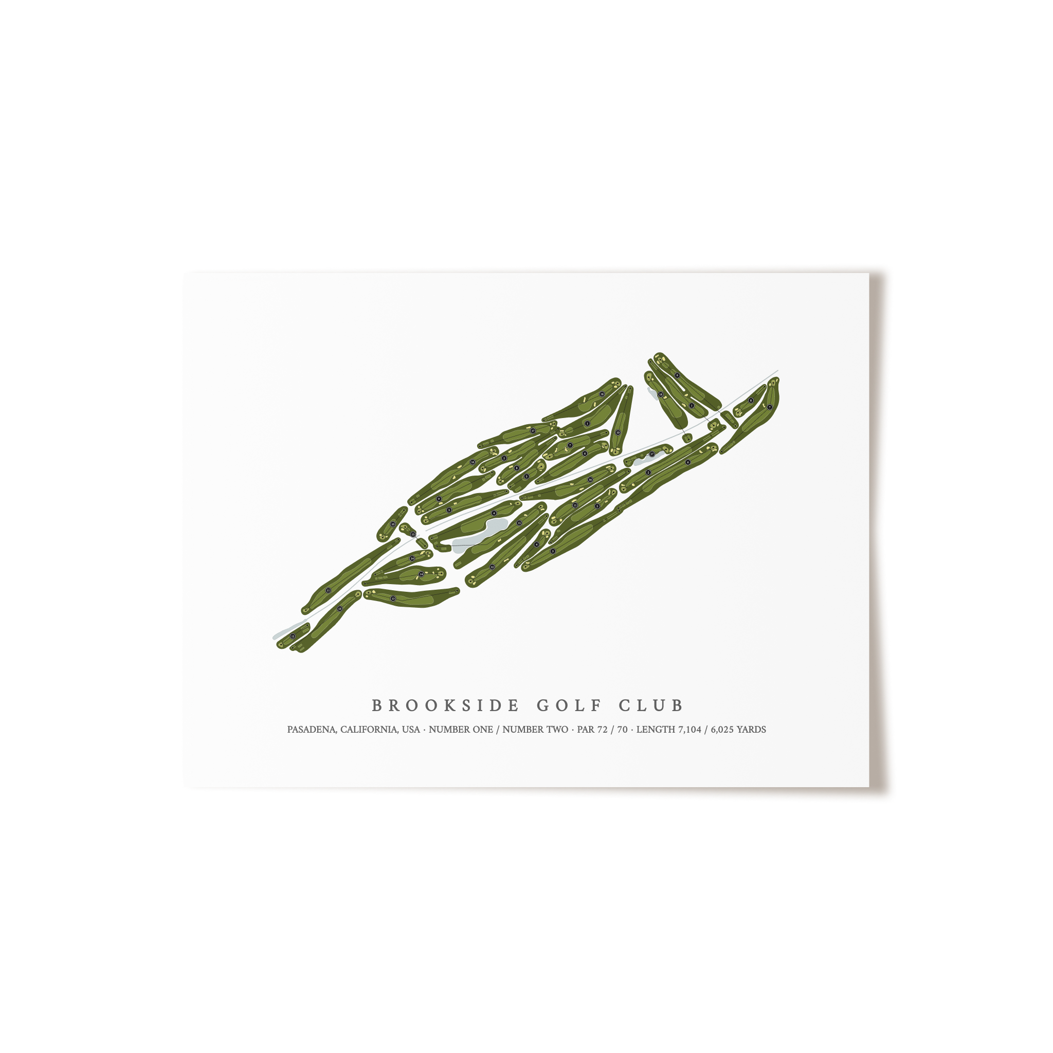 Brookside Golf Club | Golf Course Map | Unframed