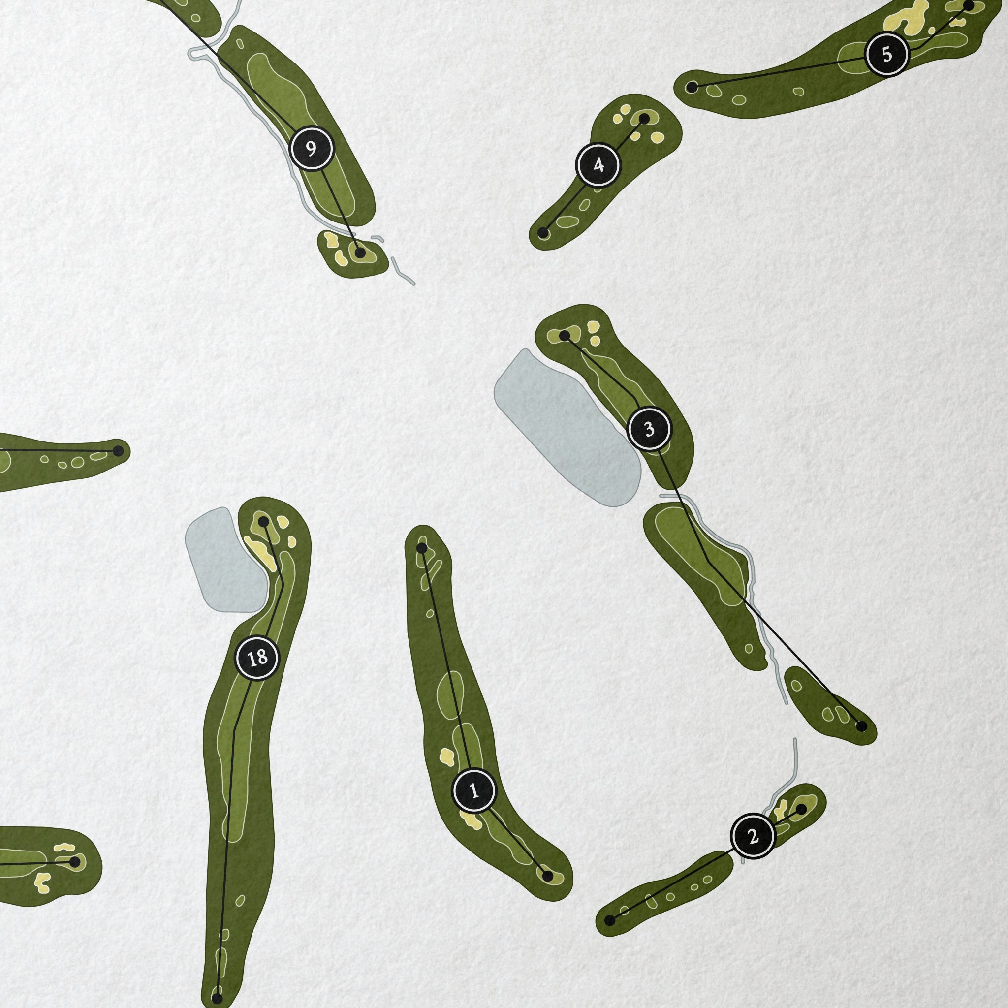 Brookstone Golf & Country Club | Golf Course Print | Close Up