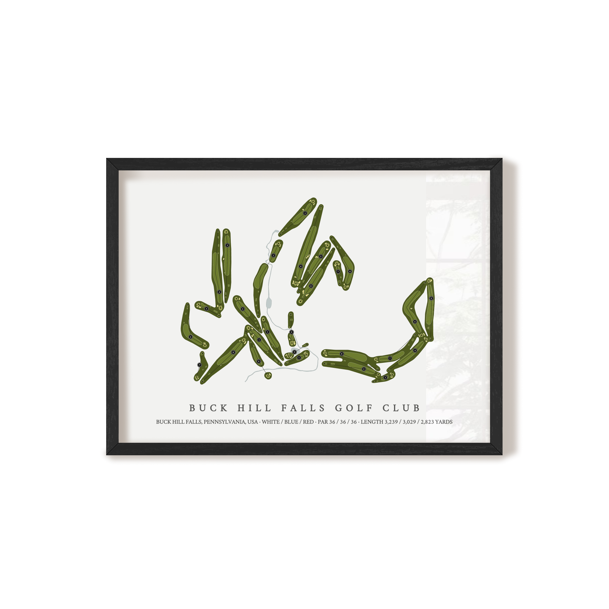 Buck Hill Falls Golf Club | Golf Course Print | Black Frame