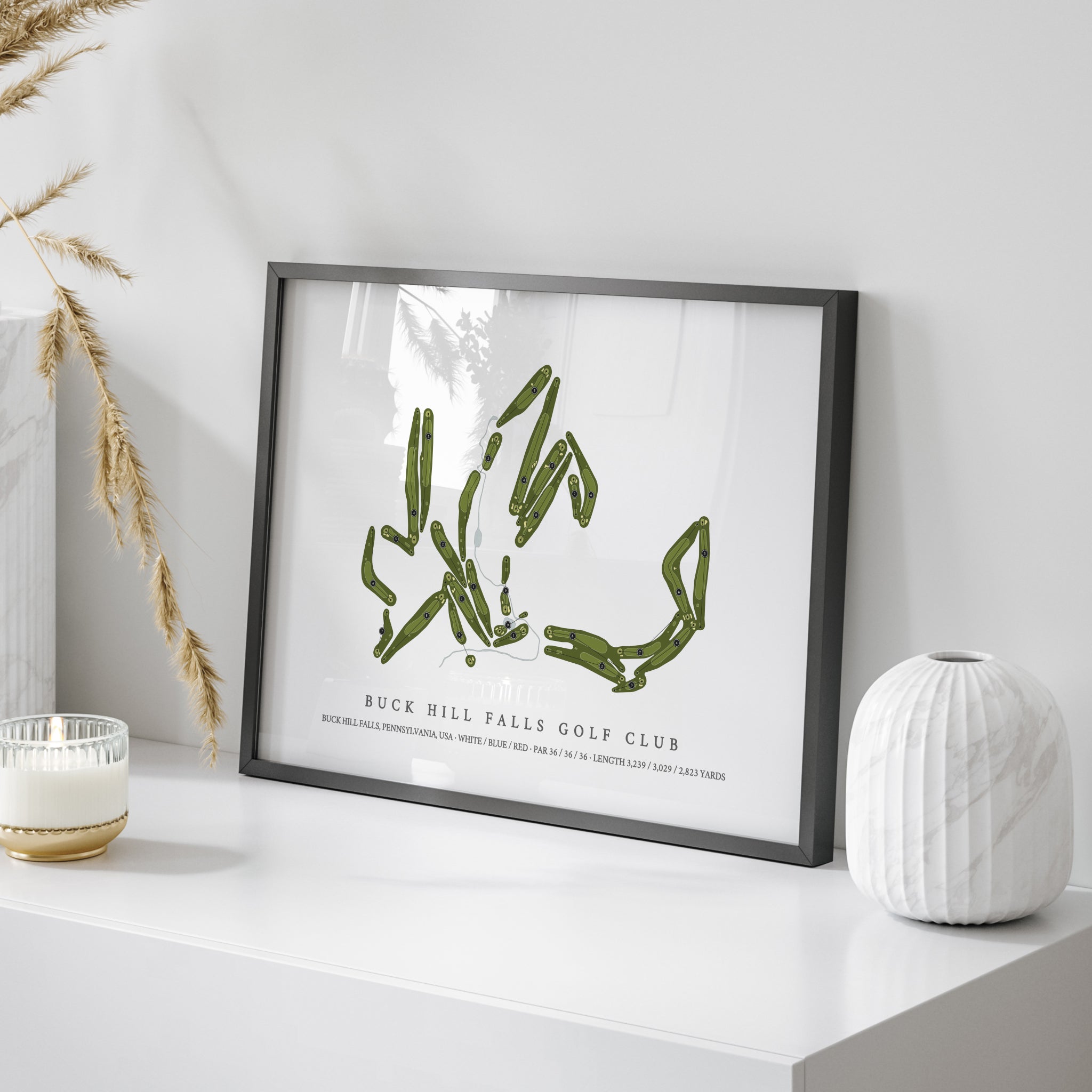 Buck Hill Falls Golf Club | Golf Course Print | On Table