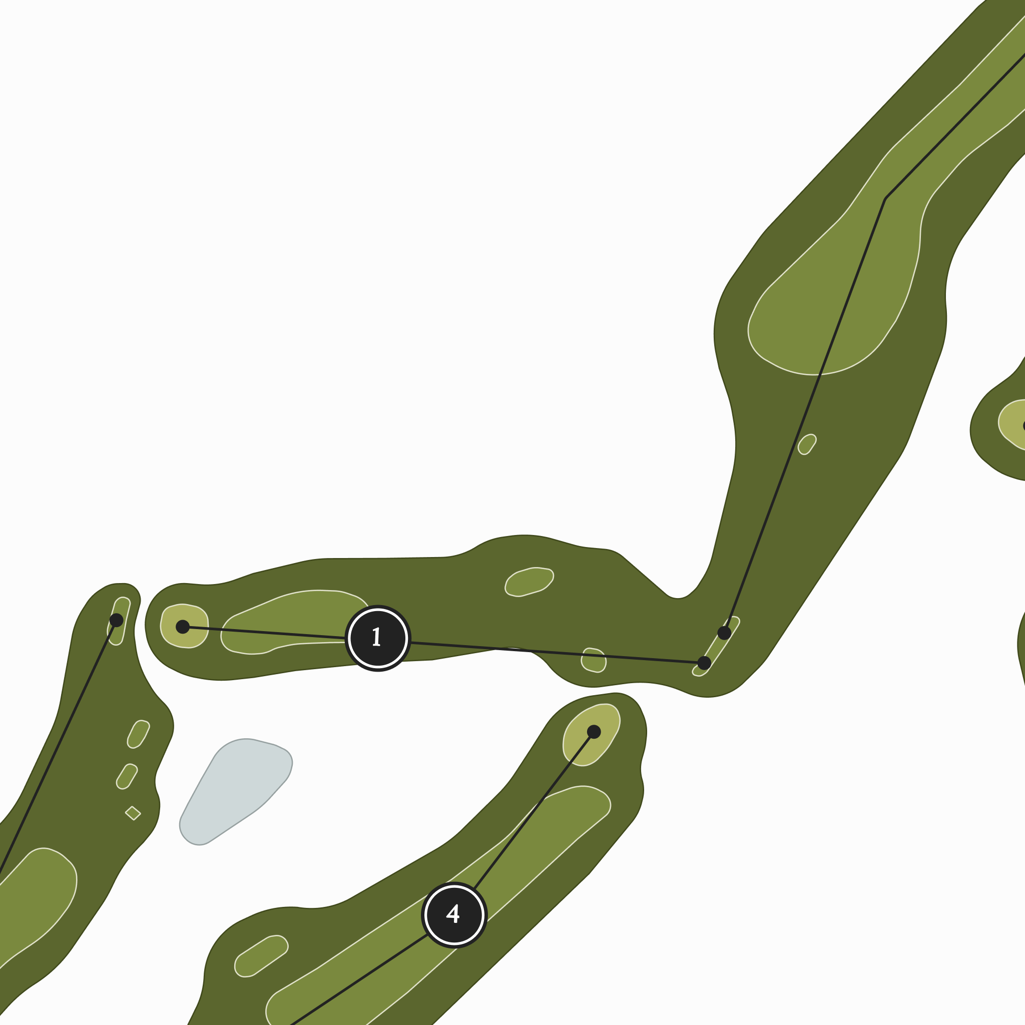 Buck Run Golf Course | Golf Course Map | Close Up