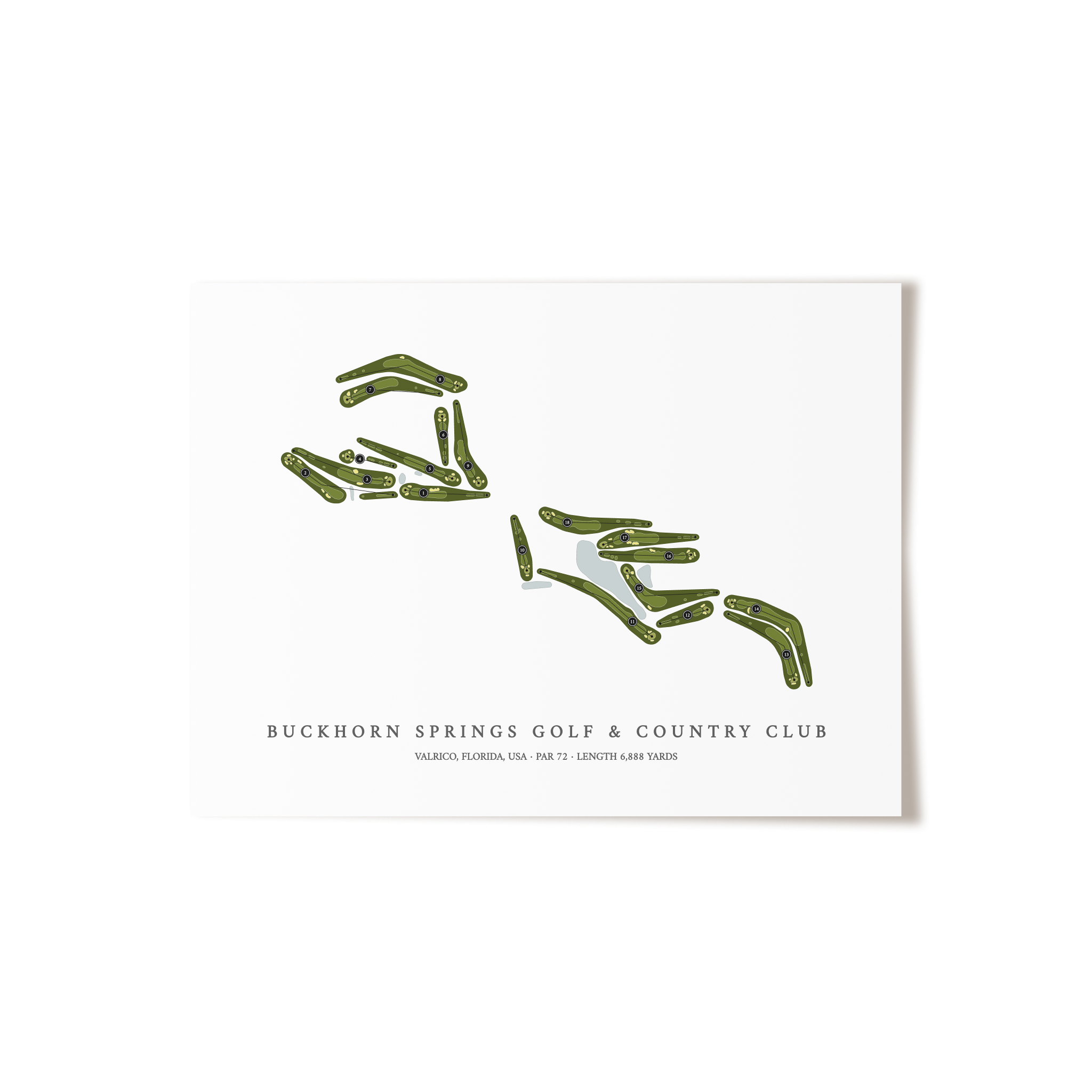Buckhorn Springs Golf & Country Club | Golf Course Map | Unframed