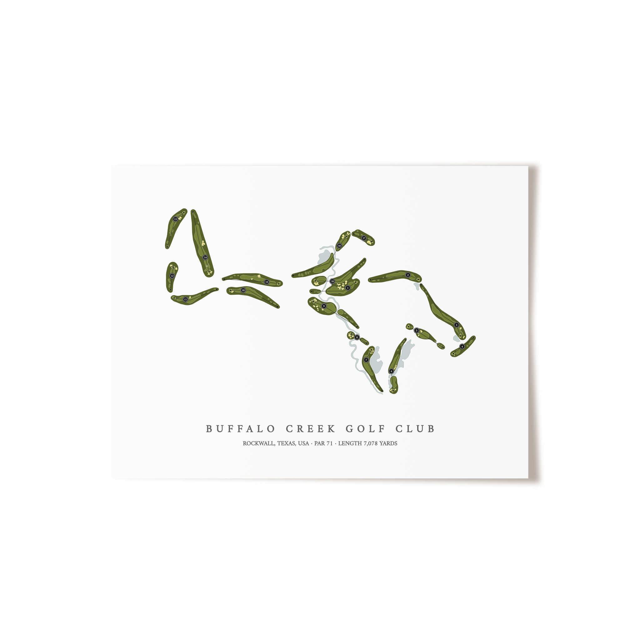 Buffalo Creek Golf Club | Golf Course Map | Unframed