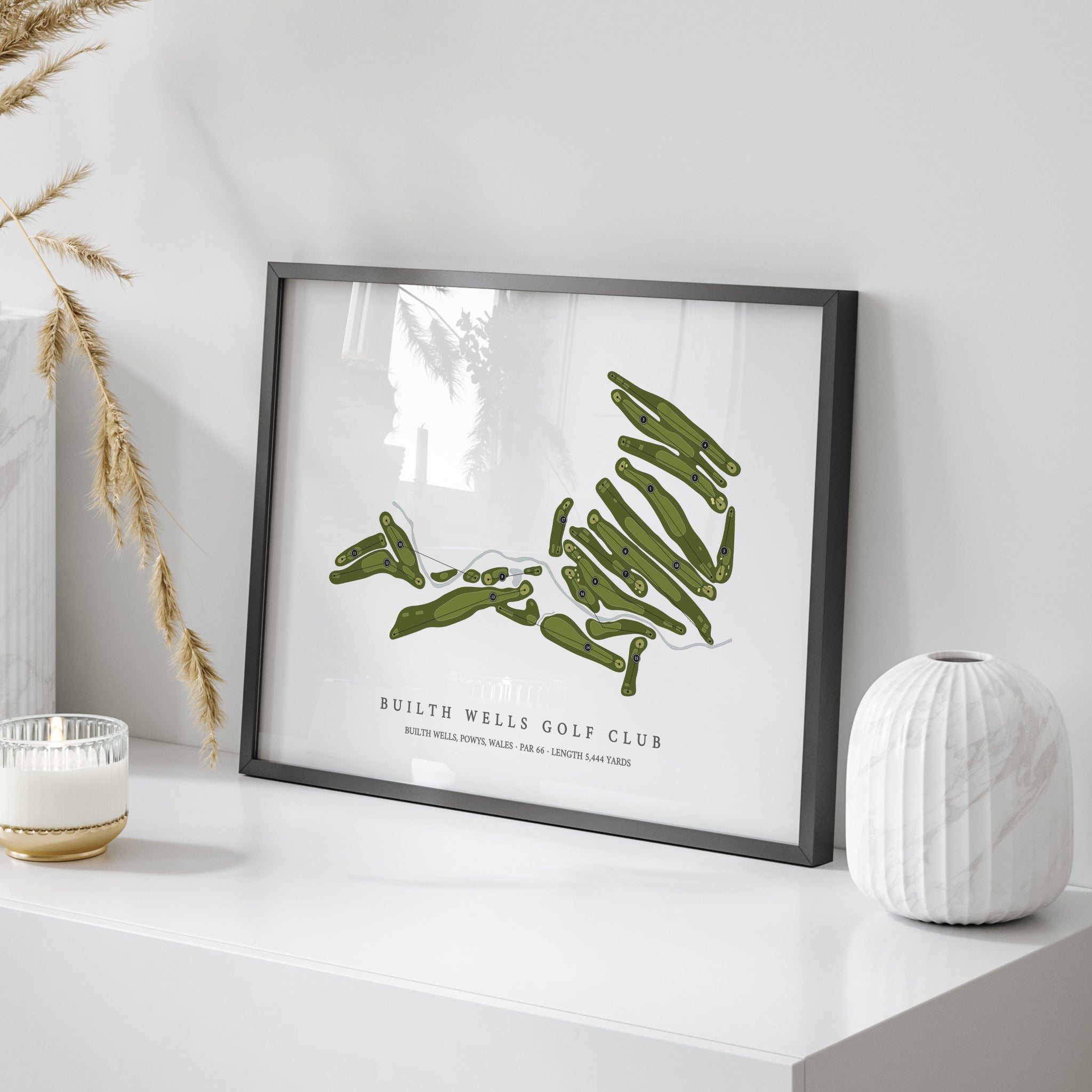 Builth Wells Golf Club | Golf Course Print | On Table